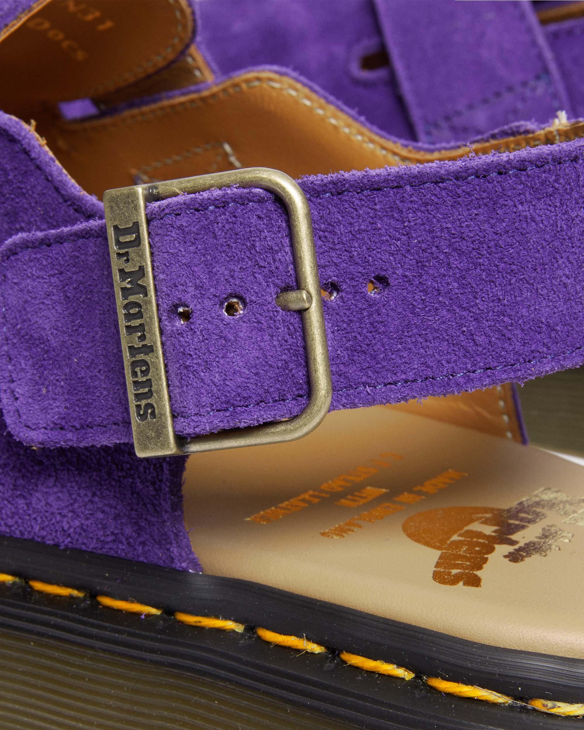 Dr. Martens Purple Buck Suede Men 11 Shoe Jorge Slingback Made In England 032026 Dr Martens Jorge II Suede/Leather Slingback Mules Muted  main image 2