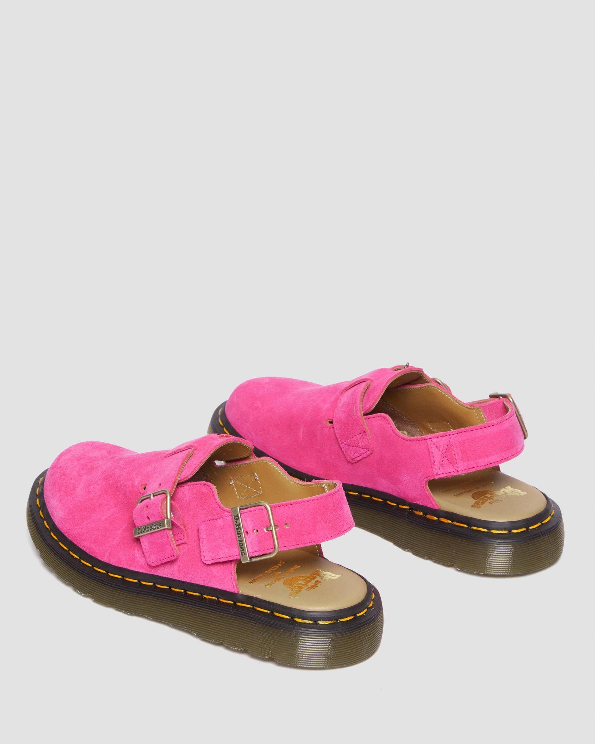 Jorge Made in England Suede Slingback Mules in Pink | Dr. Martens