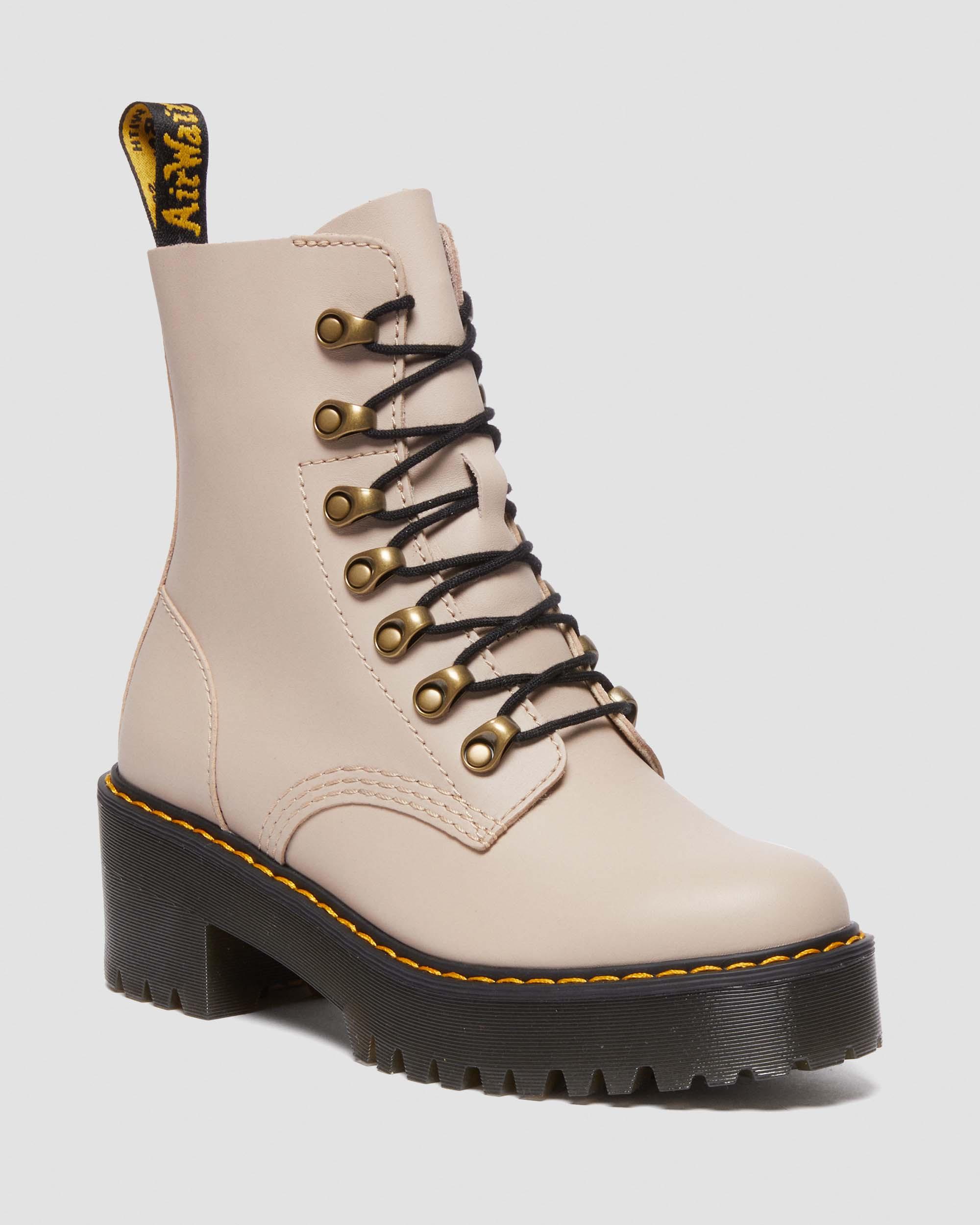 DR MARTENS Leona Women's Sendal Leather Heeled Boots