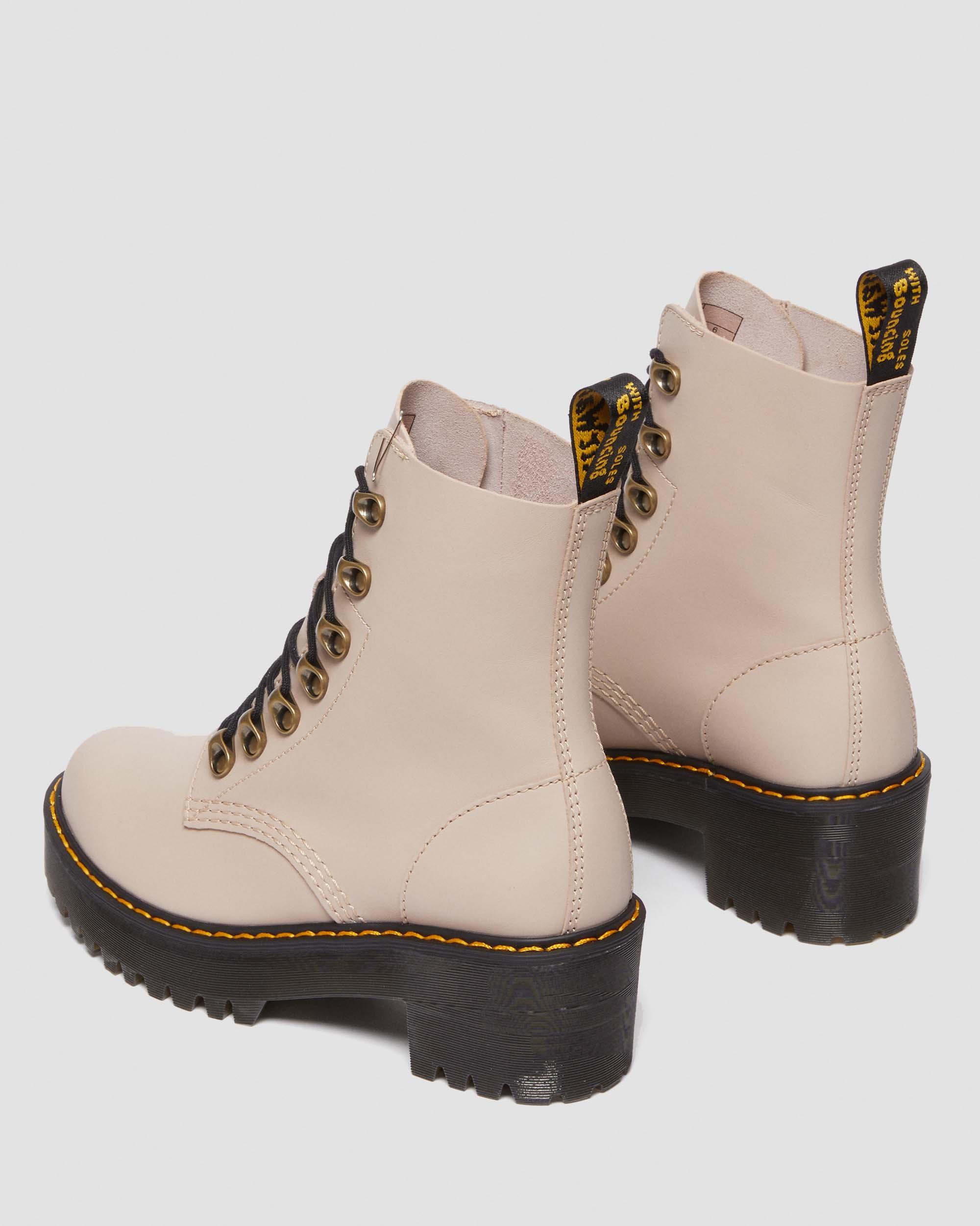 Leona Women's Sendal Leather Heeled Boots in VINTAGE TAUPE | Dr