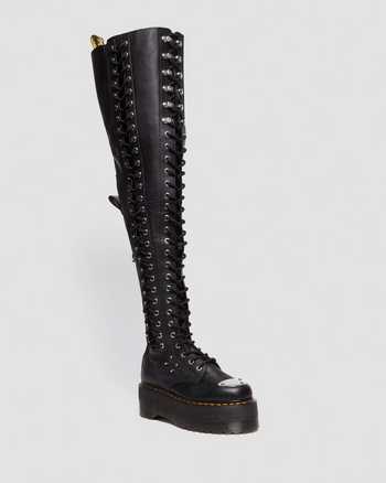 28-Eye Extreme Max Virginia Leather Knee High Boots