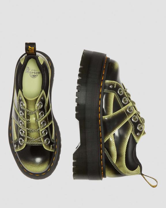 5-Eye Max Distressed Leder Plateauschuhe5-Eye Max Distressed Leder Plateauschuhe Dr. Martens