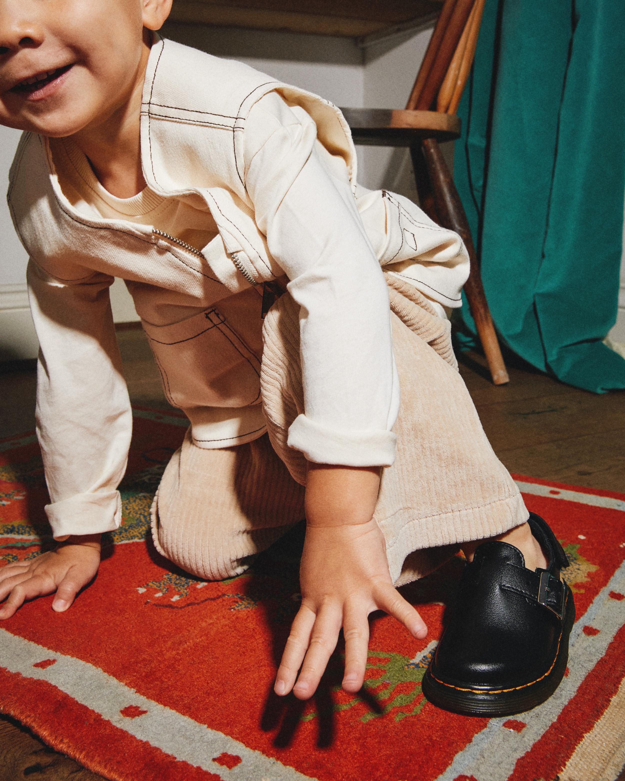 Toddler Jorgie Leather Mules in Black