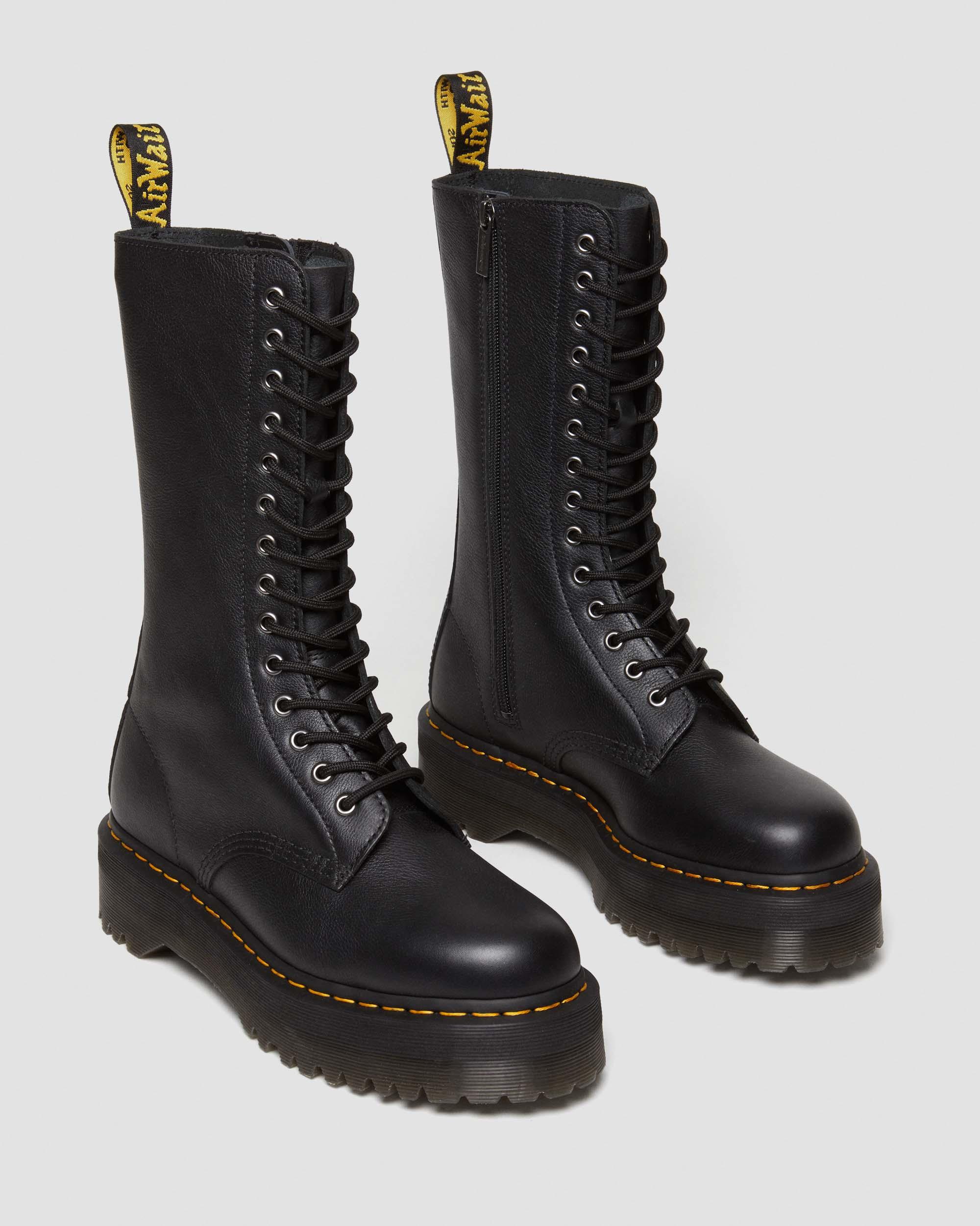 1B99 Pisa Leather Mid Calf Lace Up Boots in Black | Dr. Martens