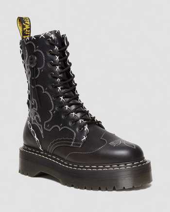 Jadon Hi Boot Gothic Americana Leather Platforms