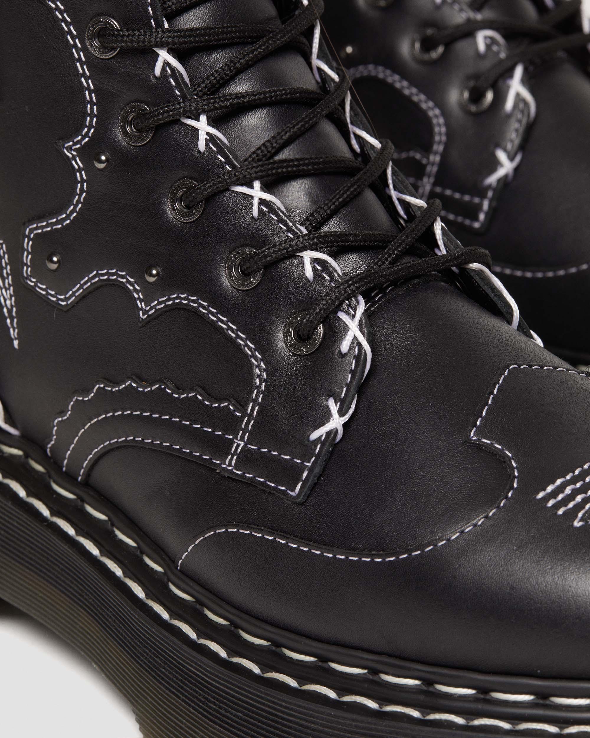 Jadon Hi Boot Gothic Americana Leather Platforms in BLACK | Dr
