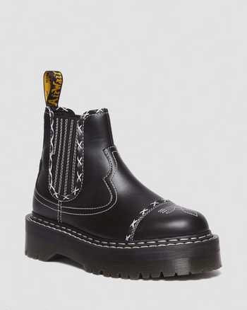 2976 Gothic Americana Leather Platform Chelsea Boots