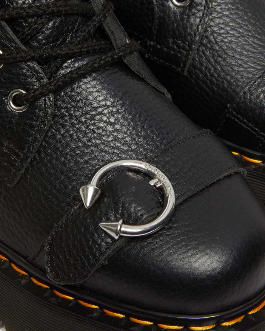 Jadon Boot Hardware Milled Nappa Leather PlatformsJadon Boot Piercing Milled Nappa Leather Platforms Dr. Martens