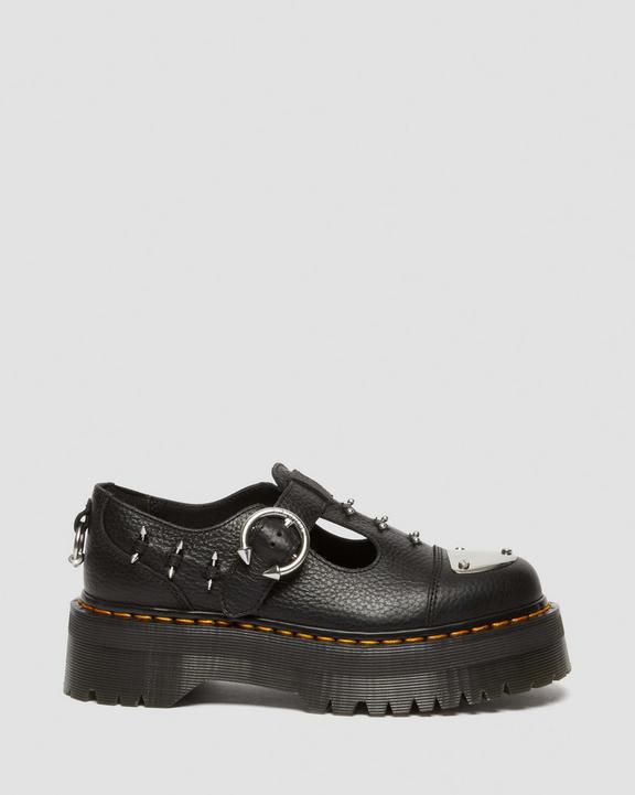 Bethan Piercing Leather Platform Mary Jane Shoes in Black Bethan Piercing Leather Platform Mary Jane Shoes in Black