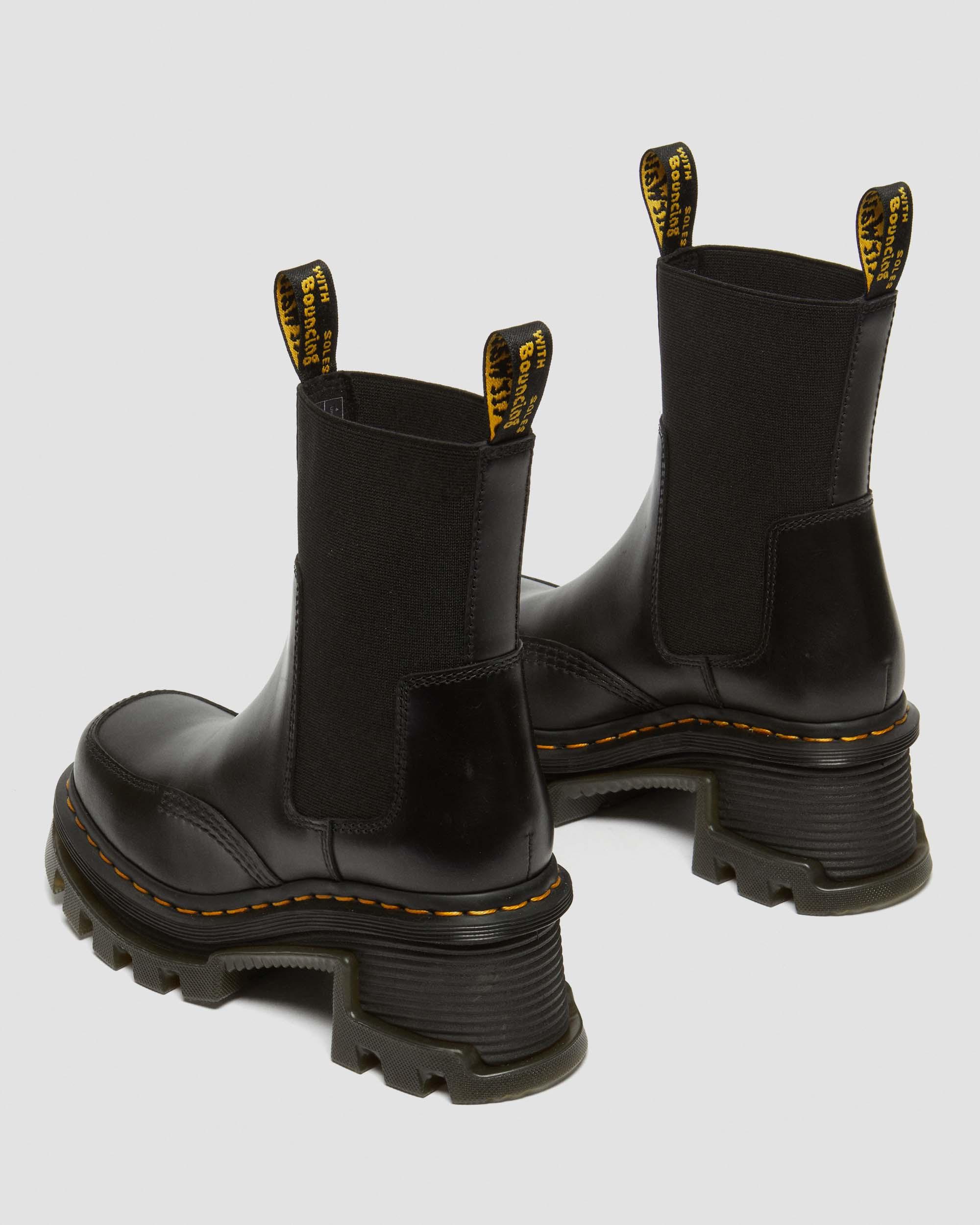 Corran Chelsea Atlas Leather Heeled Boots in Black