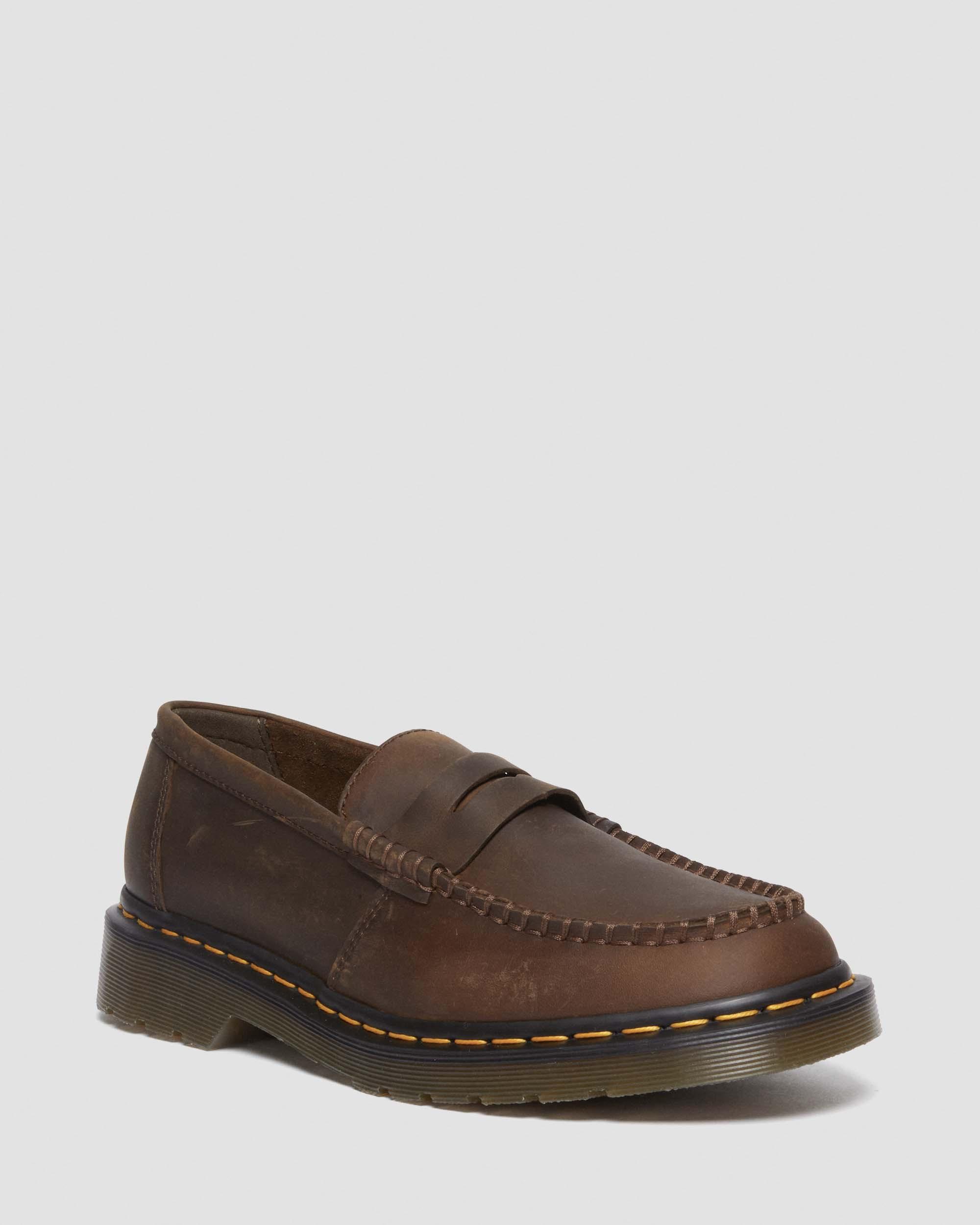 Penton Crazy Horse Leather Loafers in Dark Brown