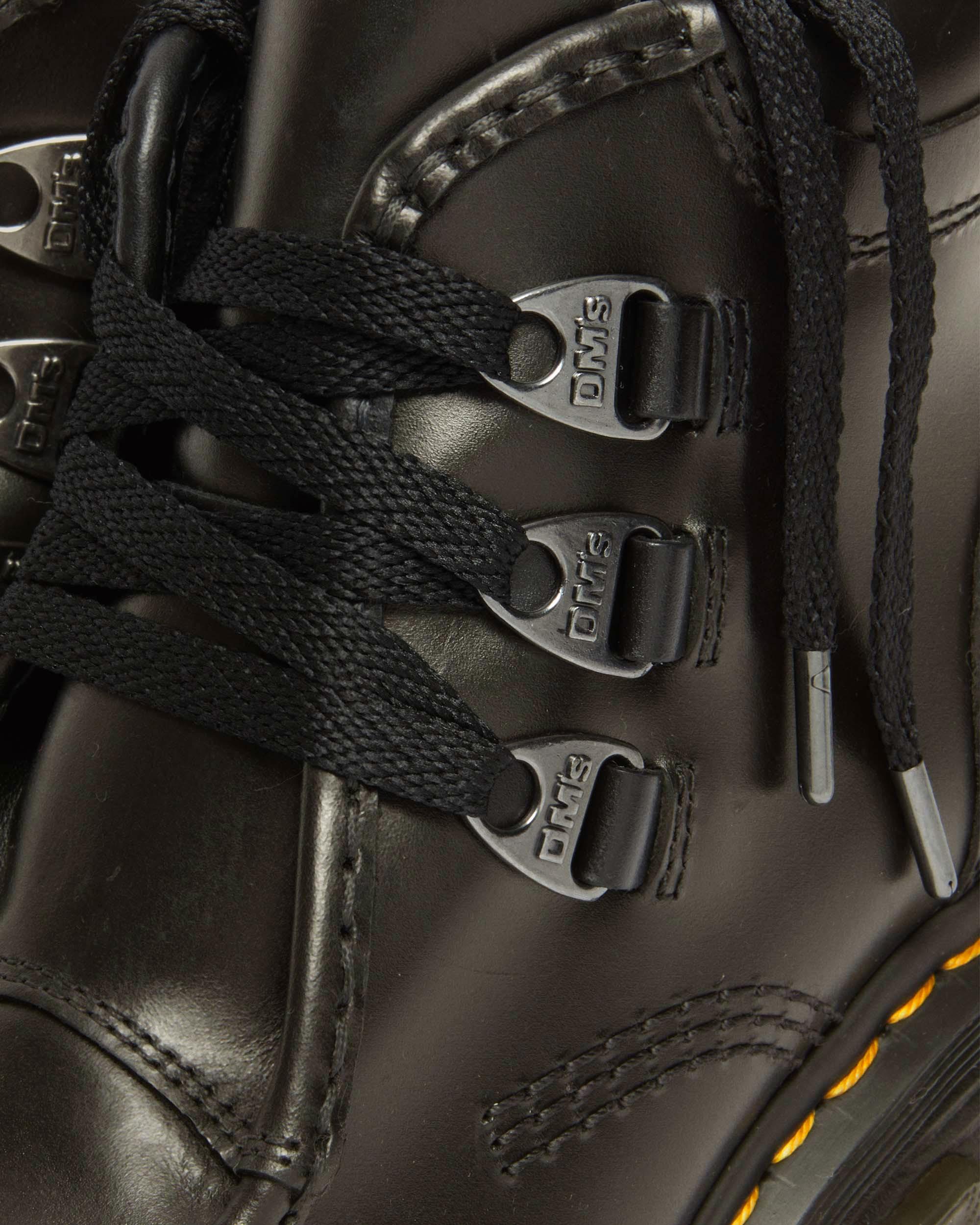 Corran 3-Eye Atlas Leather Heeled Boots in Black Atlas | Dr. Martens