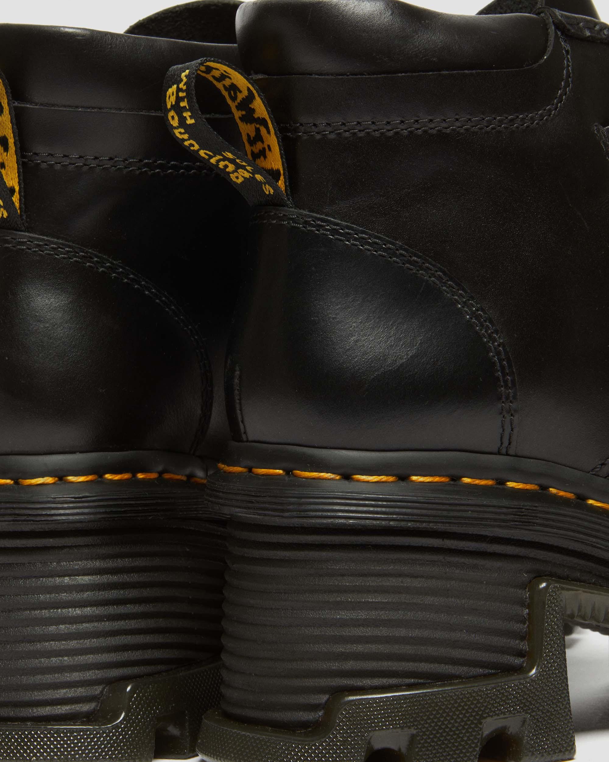 Corran 3-Eye Atlas Leather Heeled Boots in Black