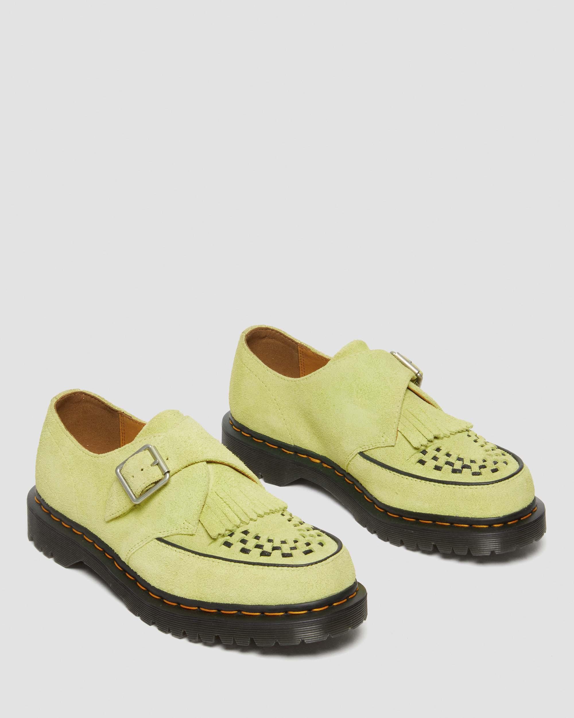 Ramsey Kiltie-creepers i ruskind med spænde in Lime Green