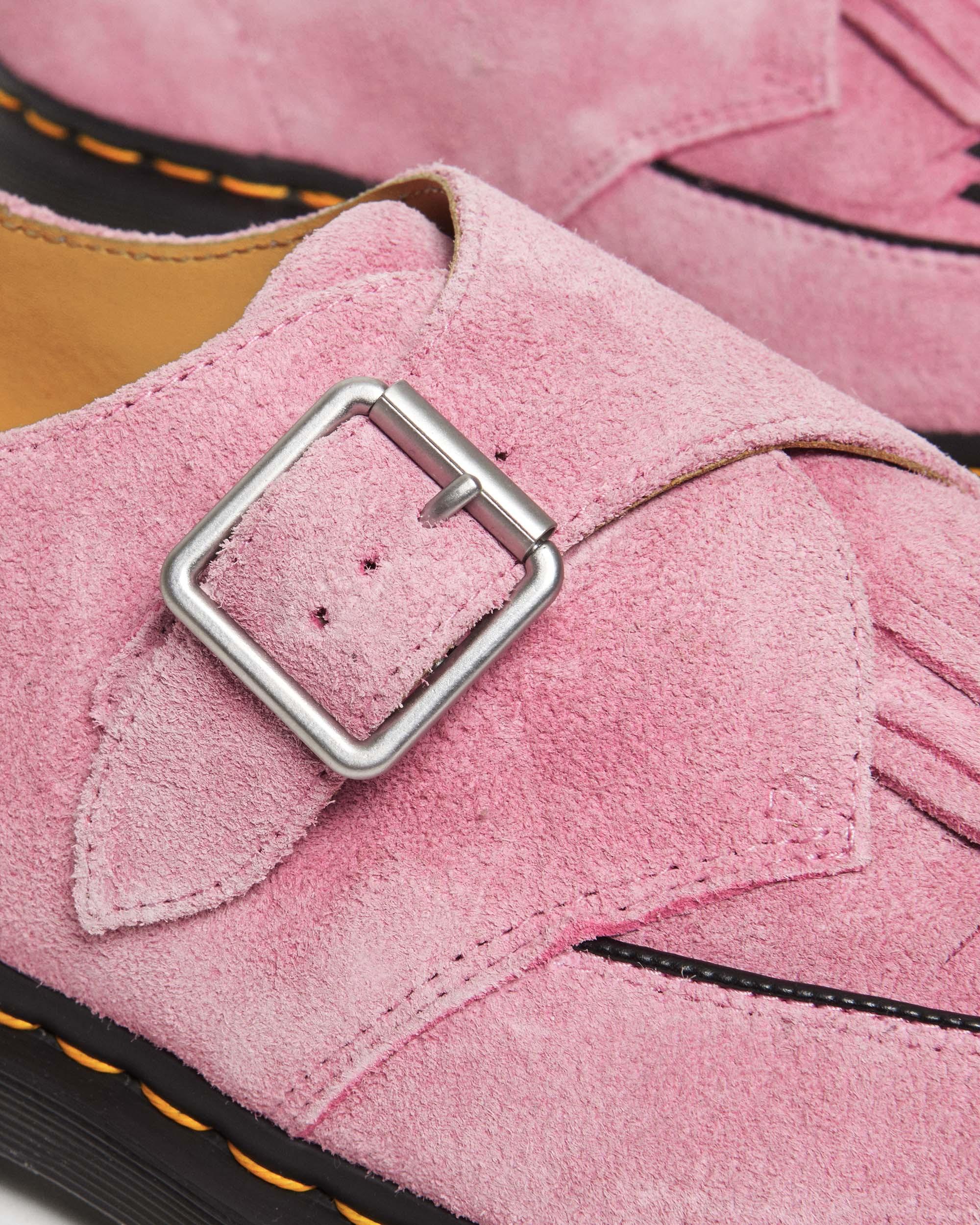 Ramsey Suede Kiltie Buckle Creepers in FONDANT PINK | Dr. Martens™