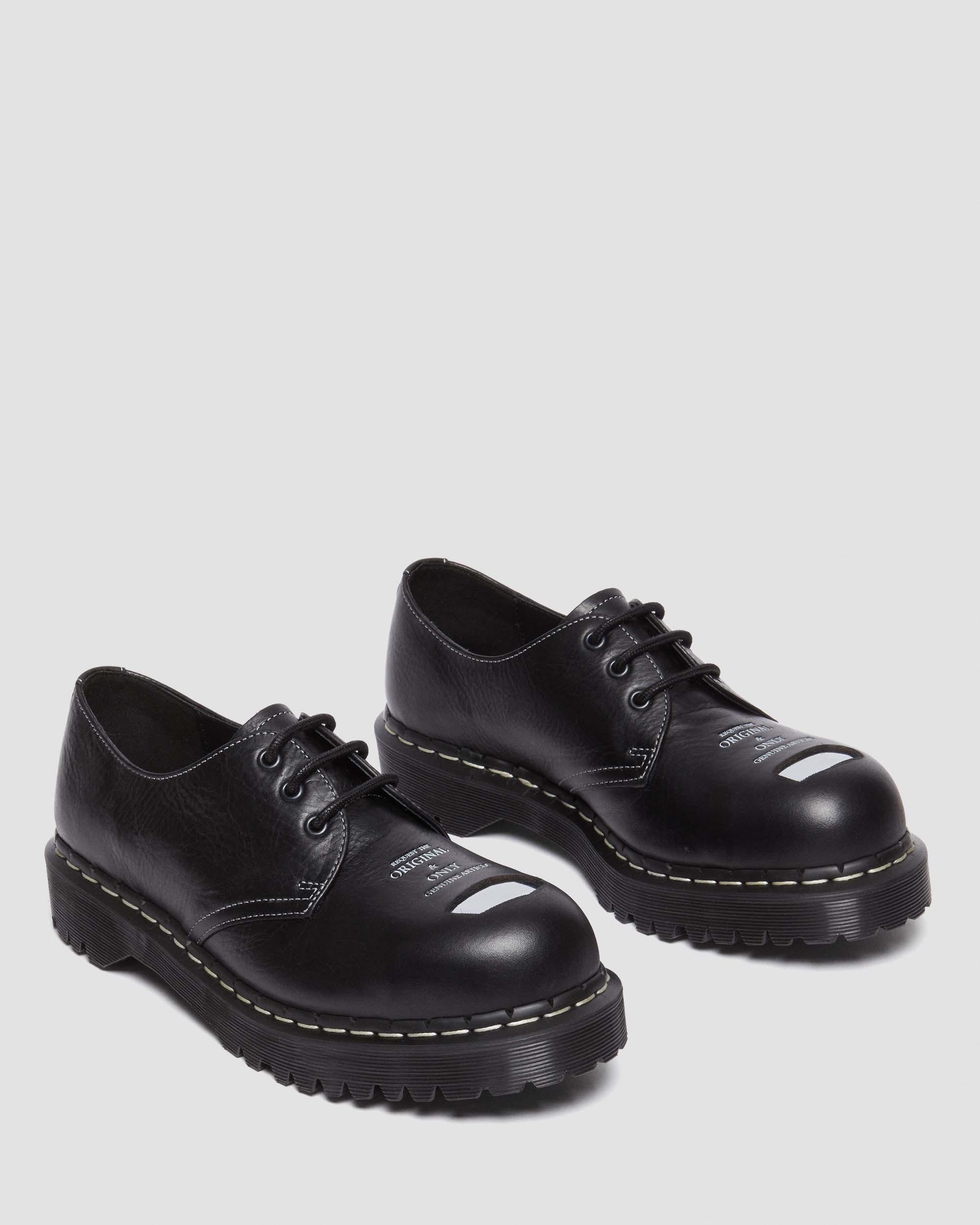1461 Bex Exposed Steel Toe Oxford Shoes in Black | Dr. Martens