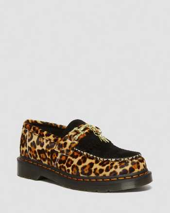 Adrian-loafers i Hair-On läder med leopardmönster