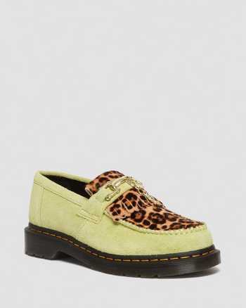Adrian Suede & Leopard Hair On Snaffle Loafers