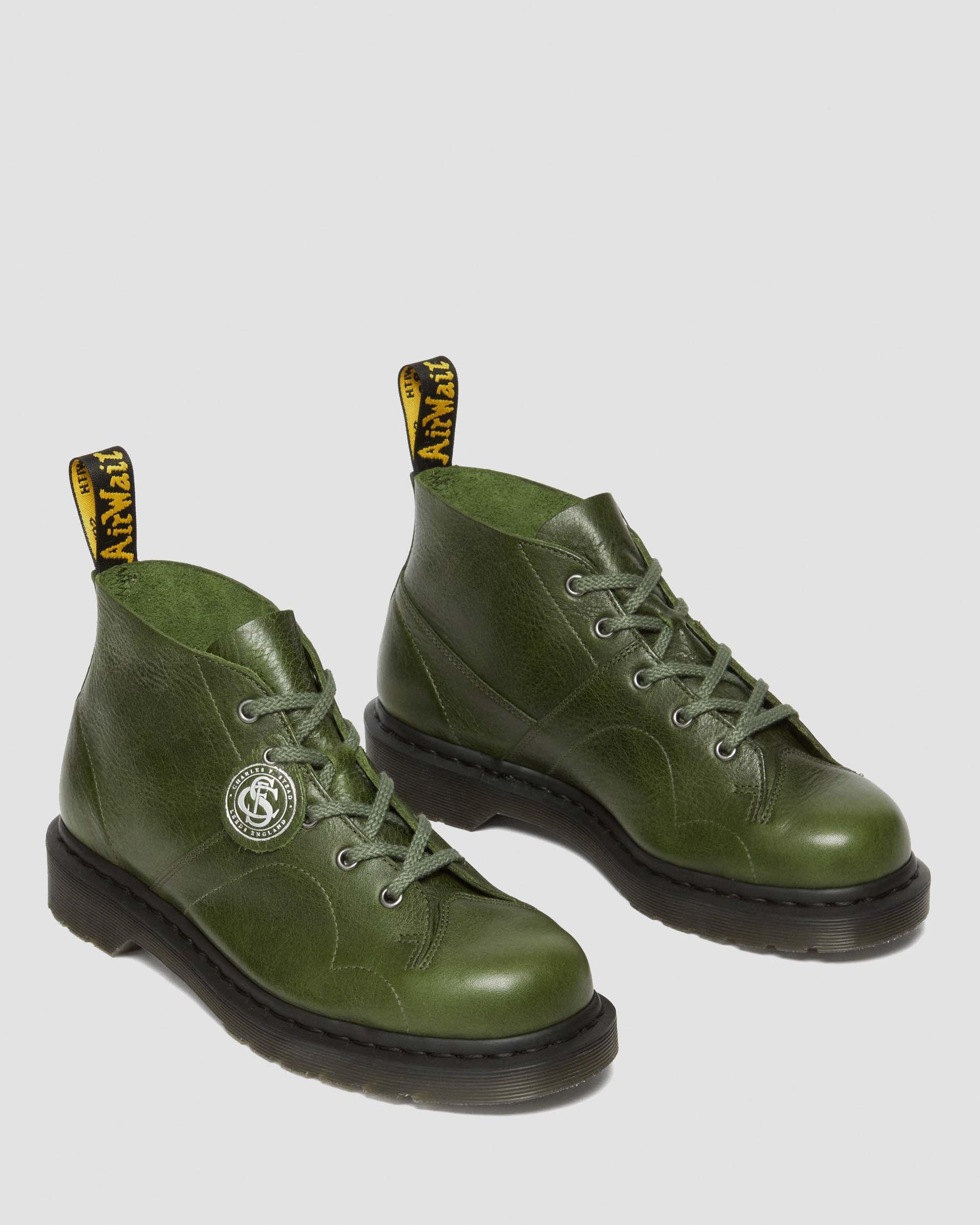 Church Buckingham Leather Monkey Boots in SEAWEED | Dr. Martens™
