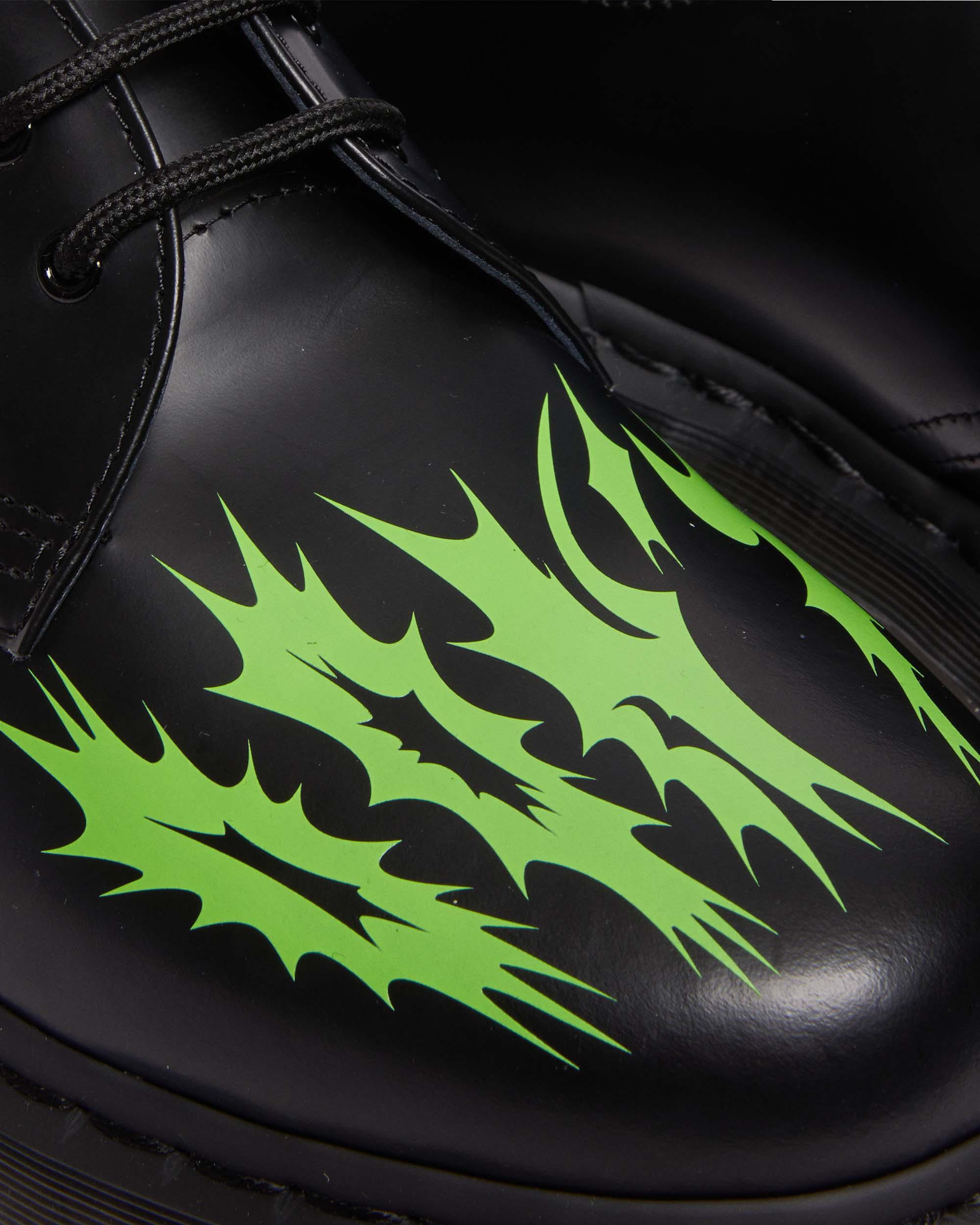 Zapatos 1460 NTS de piel in Negro+Verde