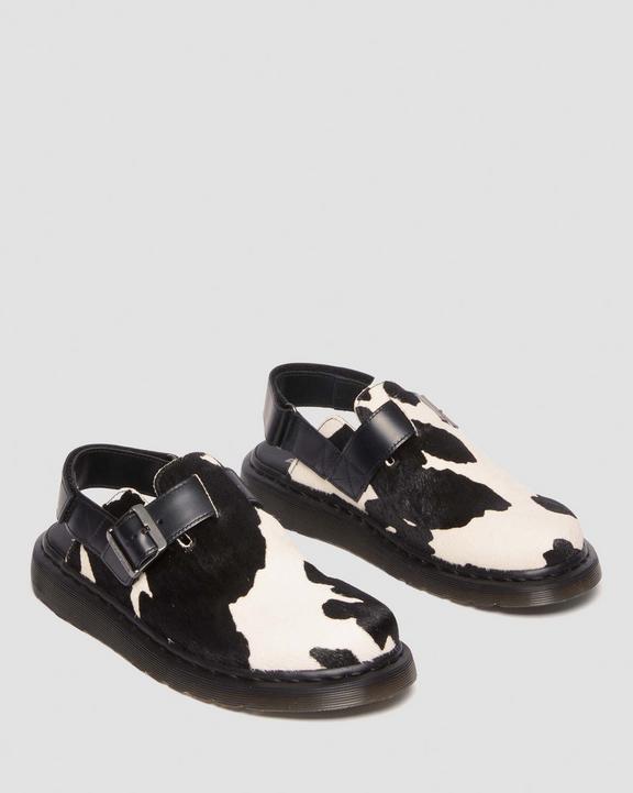Jorge II Hair-on Animal Print Slingback Mules in Black | Dr Jorge II Hair-on Animal Print Slingback Mules in Black | Dr