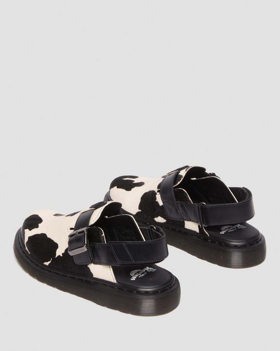 Jorge II Hair-on Animal Print Slingback Mules in Black | Dr Jorge II Hair-on Animal Print Slingback Mules in Black | Dr