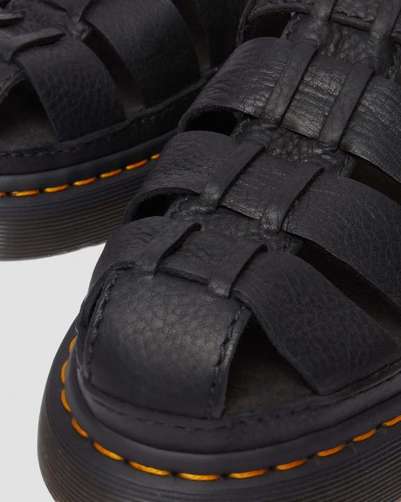 Wrenlie Grizzly Leather Fisherman Sandals in Black | Dr. Martens Wrenlie Grizzly Leather Fisherman Sandals in Black | Dr. Martens