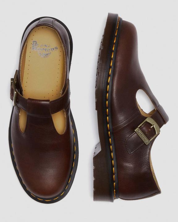 Merceditas de piel Regency con correa en TMerceditas de piel Regency con correa en T Dr. Martens