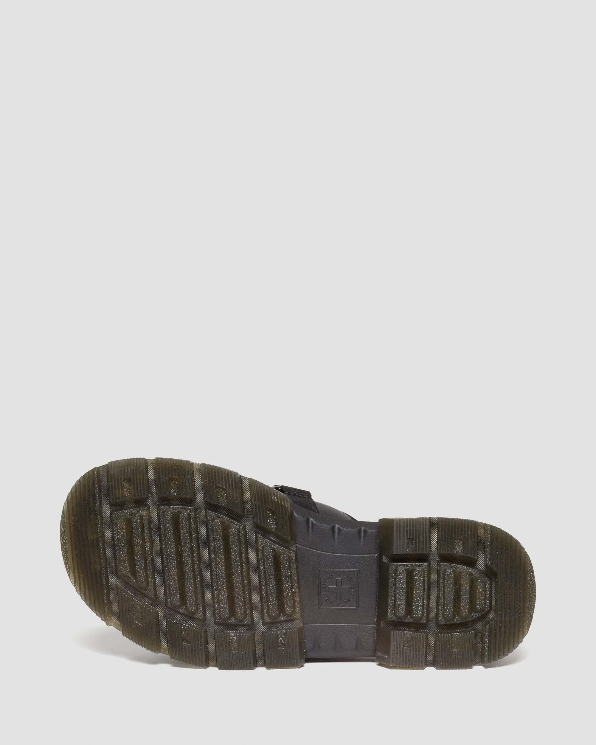 Ayce Leather & Webbing Sandals in Black
