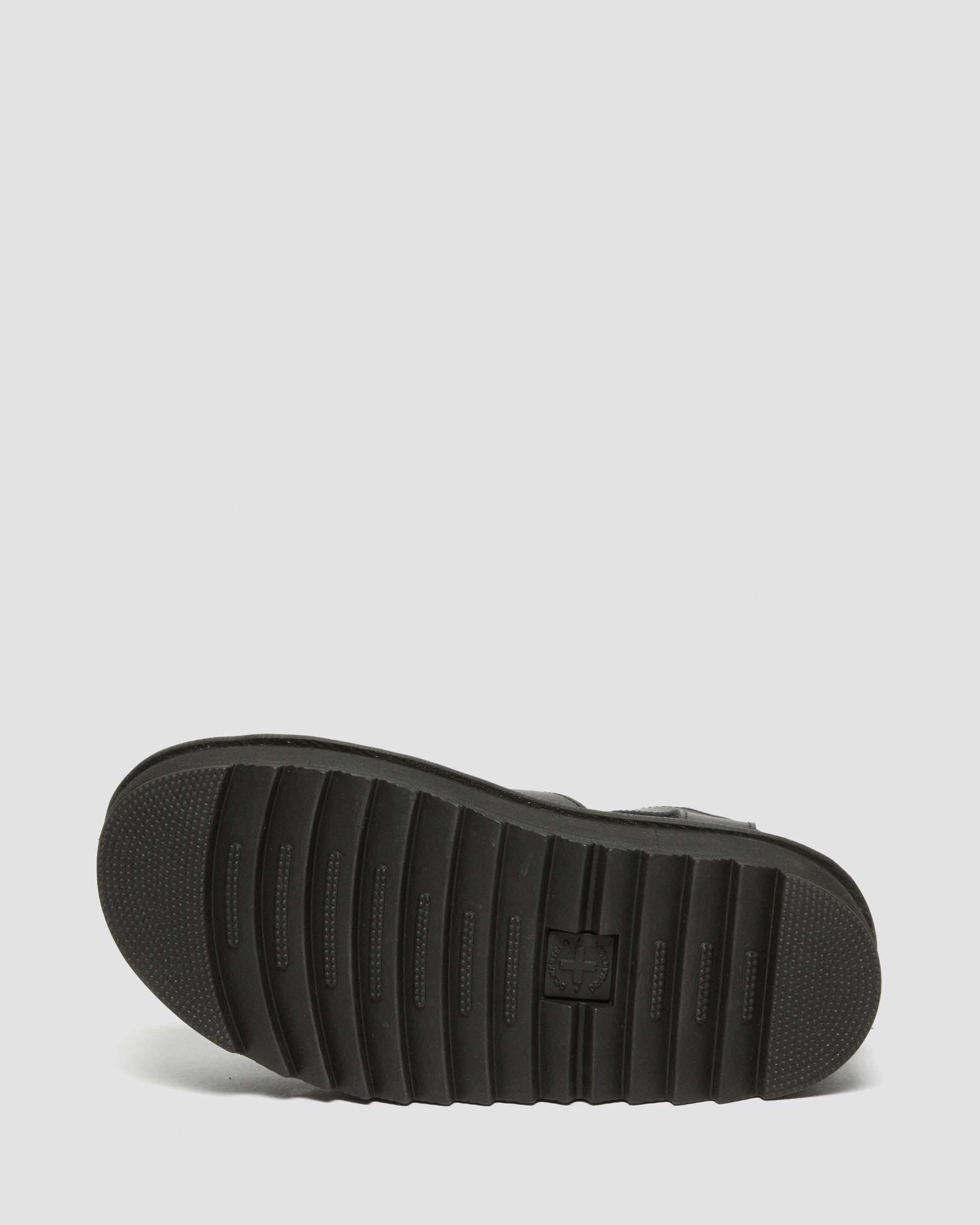 Blaire Piercing Leather Platform Sandals in Black