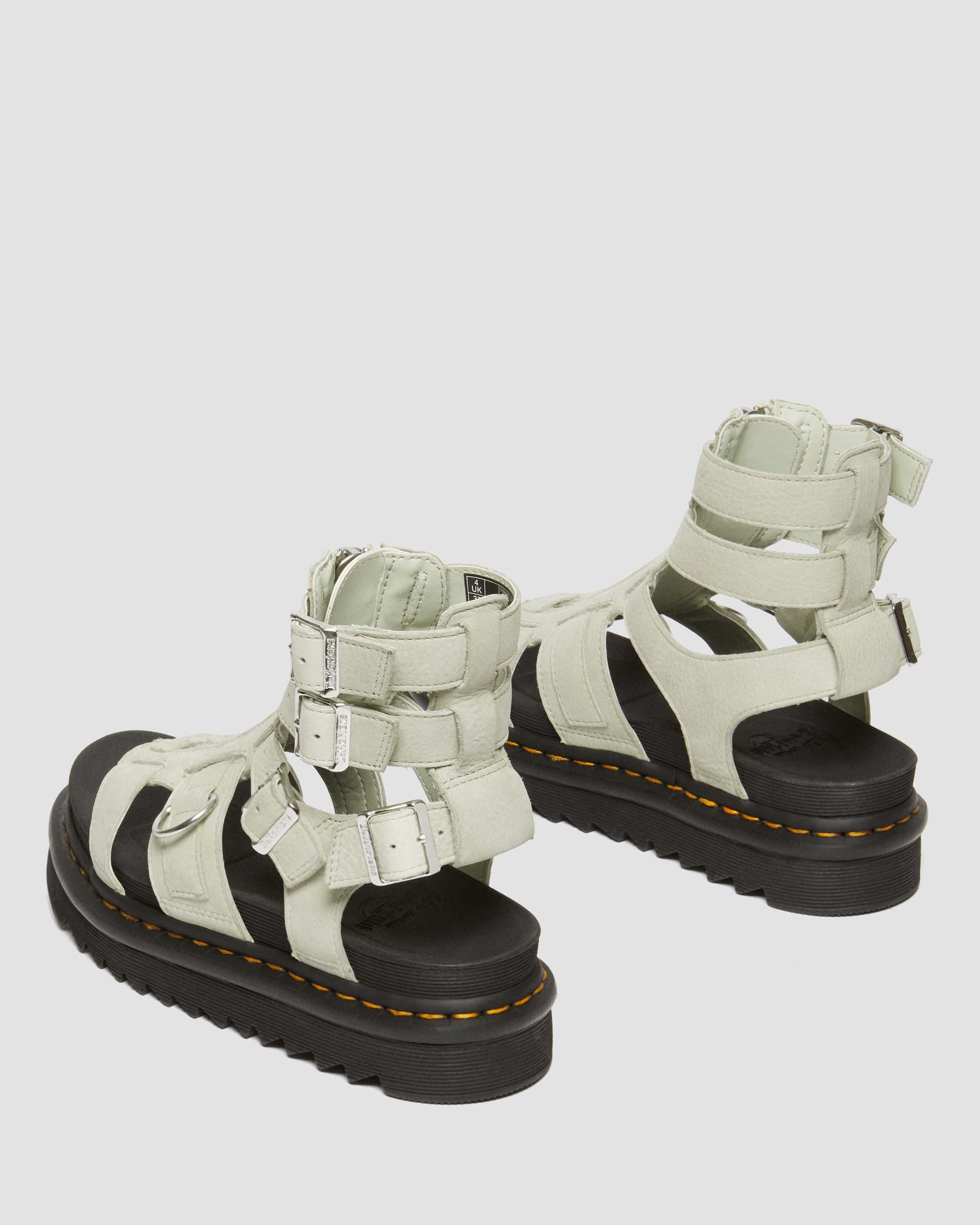 Olson Tumbled Nubuck Leather Gladiator Zip Sandals | Dr. Martens
