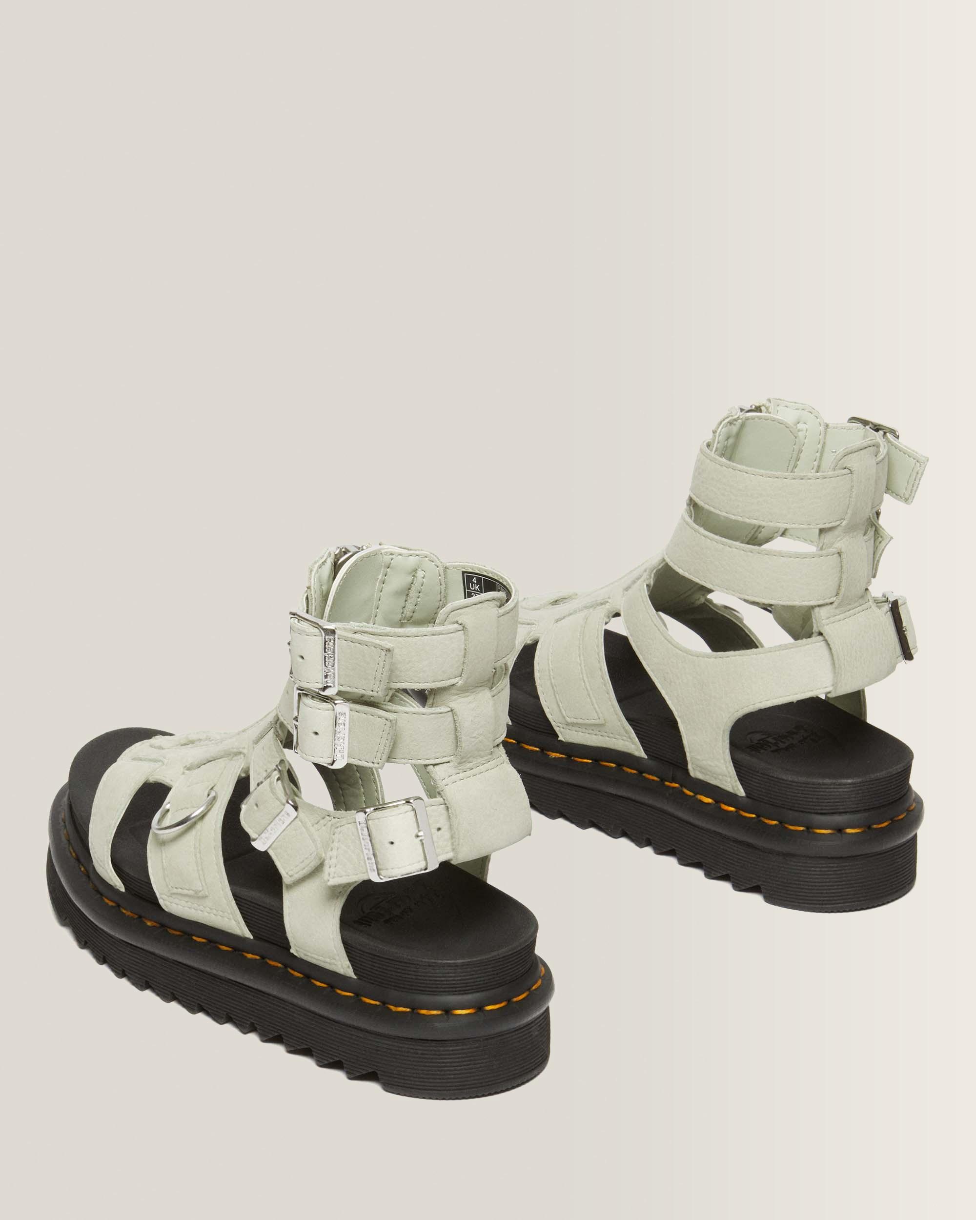 Olson Tumbled Nubuck Leather Gladiator Zip Sandals | Dr. Martens