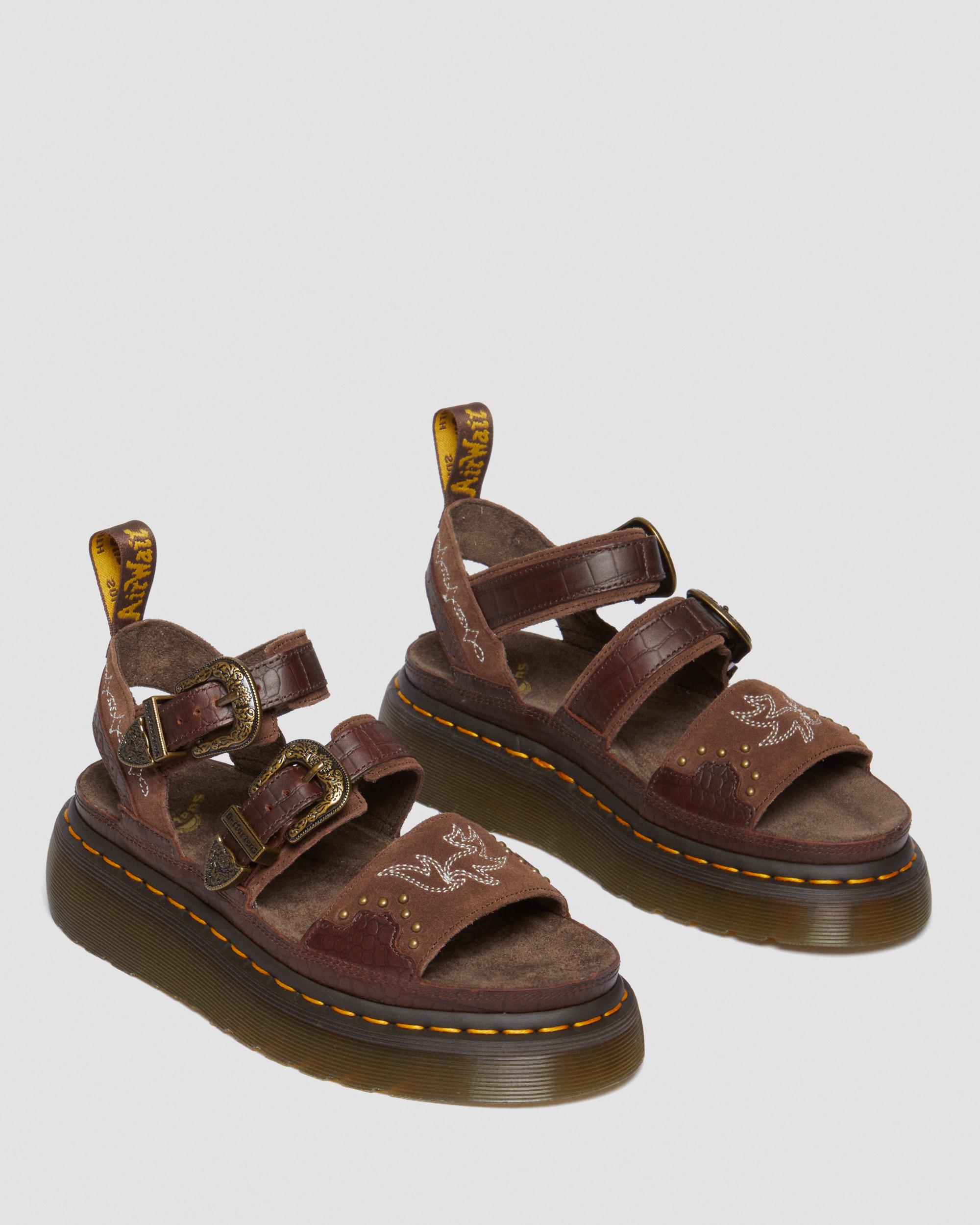 Sandalias con plataforma Gryphon Gothic Americana de piel en Dark