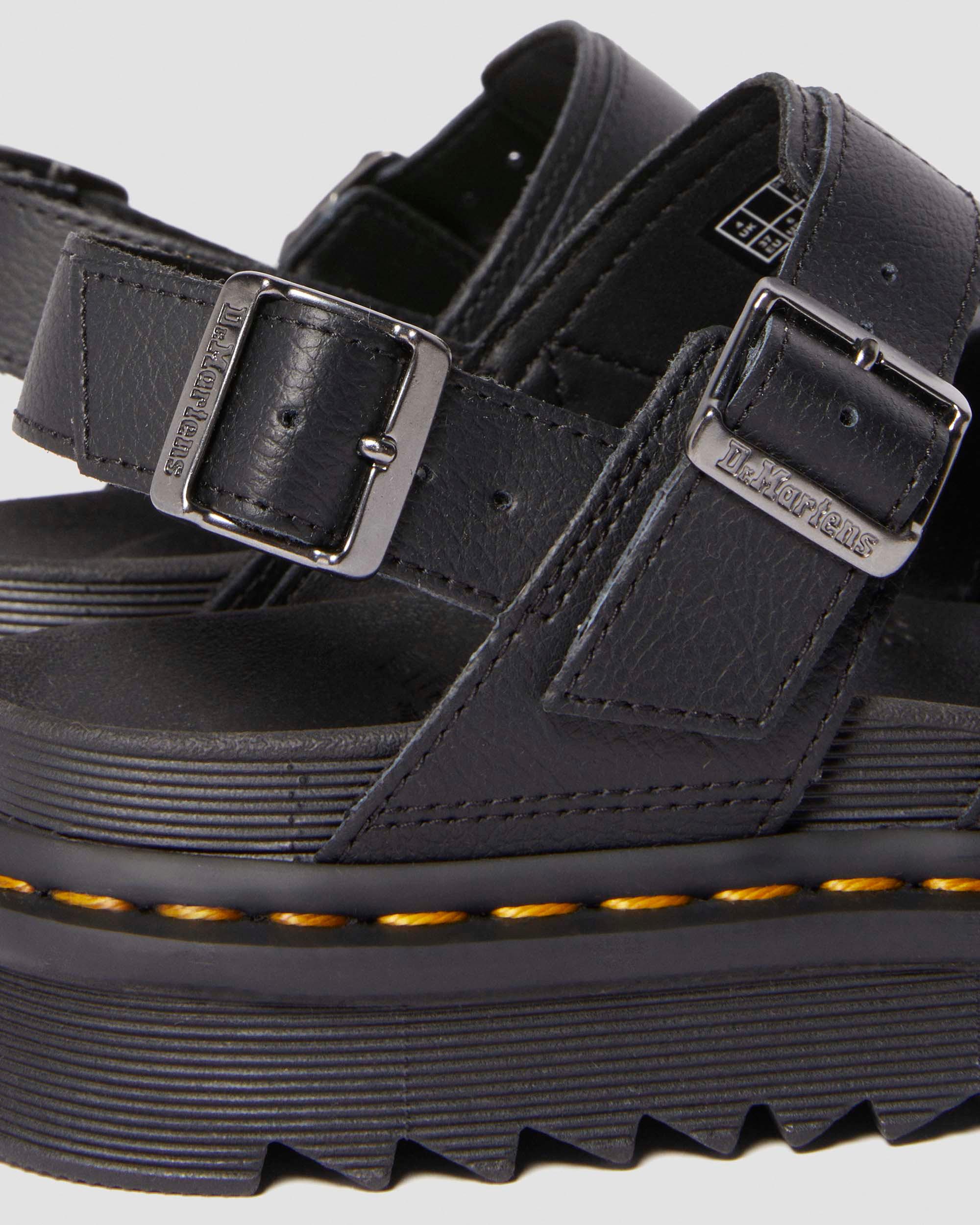 Voss II Athena leather strap sandals in BLACK