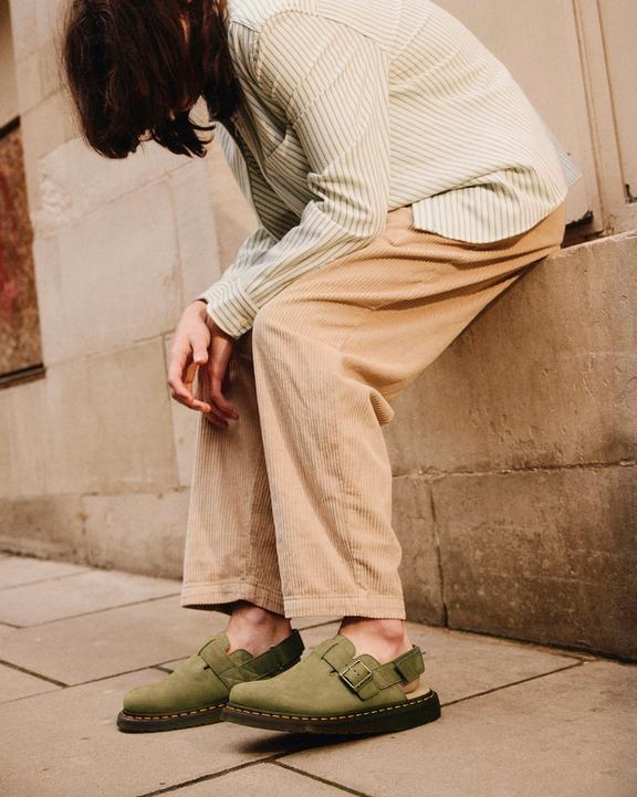Jorge II Tumbled Nubuck Leather Slingback Mules in Muted Jorge II Tumbled Nubuck Leather Slingback Mules in Muted