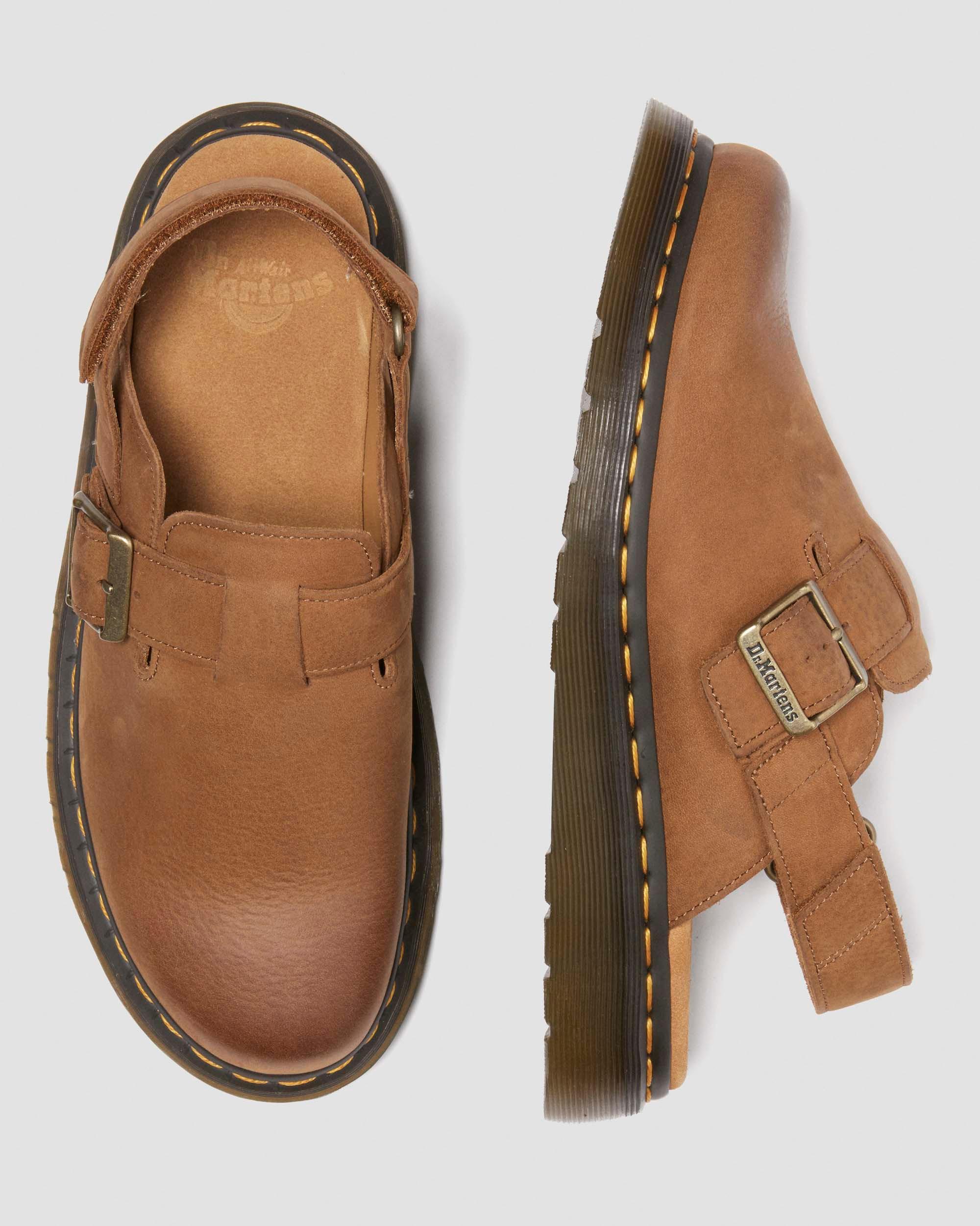 Jorge Ii Tumbled Nubuck Mules in Desert Brown | Dr. Martens