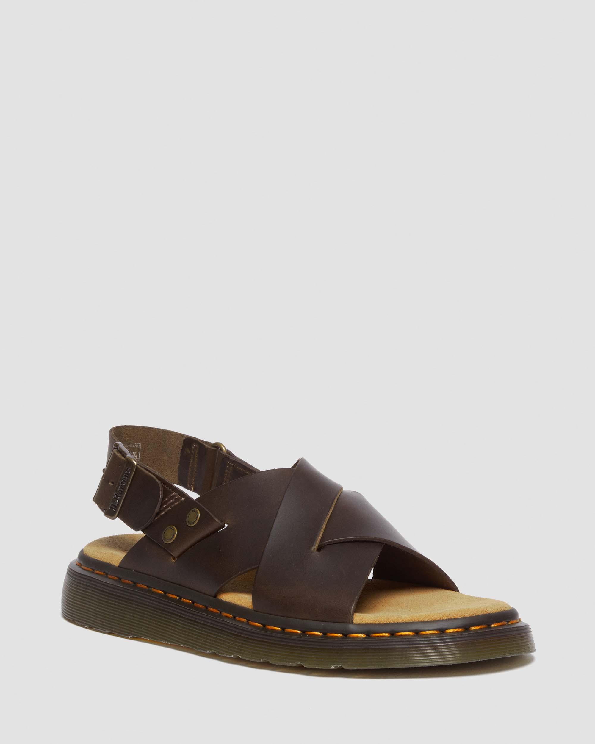 Zane Brando Leather Slingback Sandals in BRACKEN BROWN | Dr. Martens™