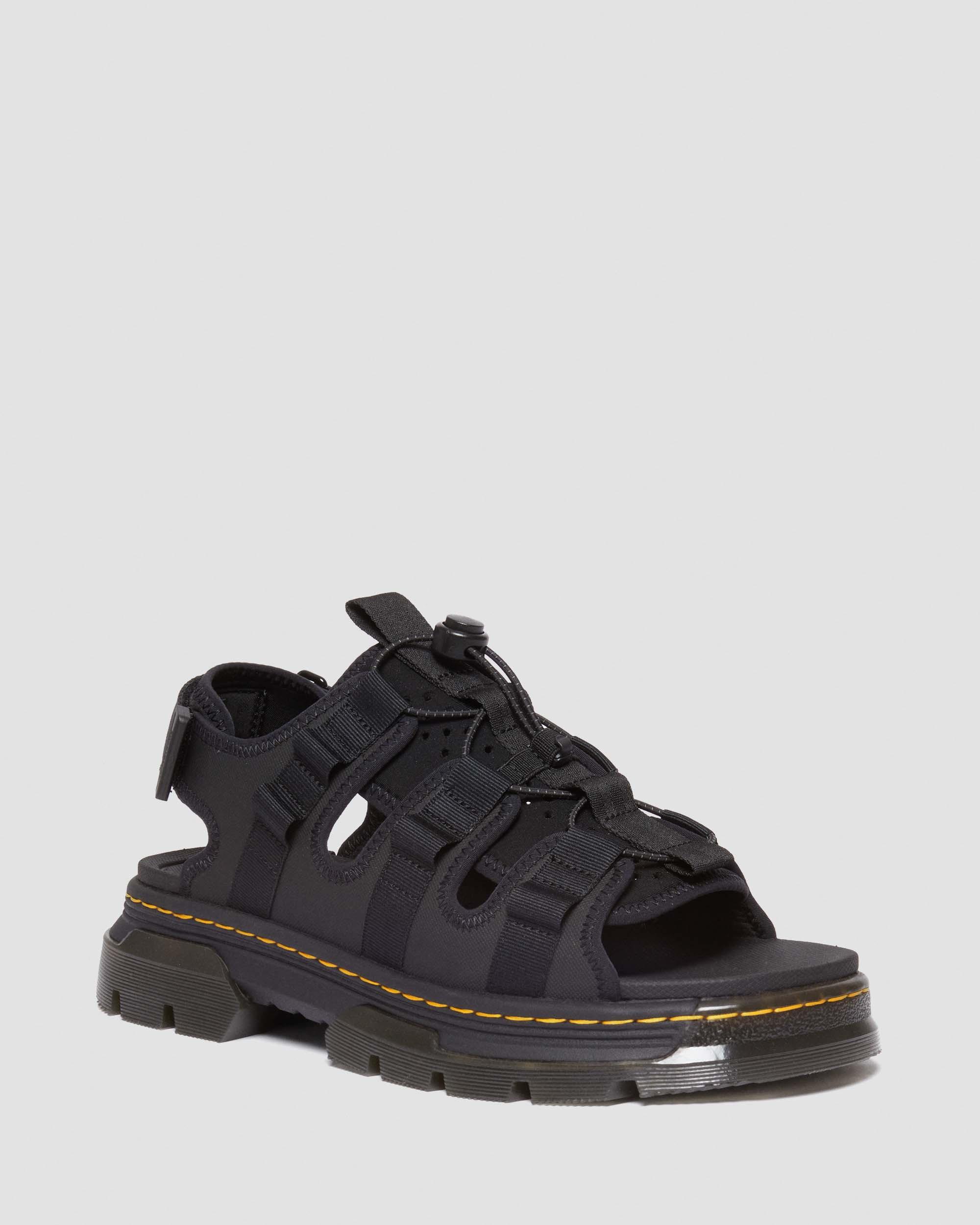 25㎝ Dr. Martens JERICHO サンダル ブラック　黒 Jericho Leather & Neoprene Hybrid Sandals in BLACK | Dr. Martens™