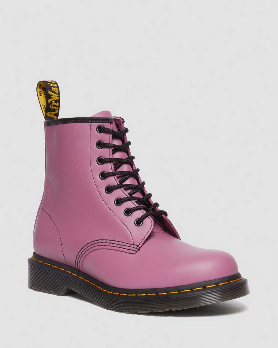 Dr. Martens 1460 Smooth Leather Lace Up Boots In Pink,purple