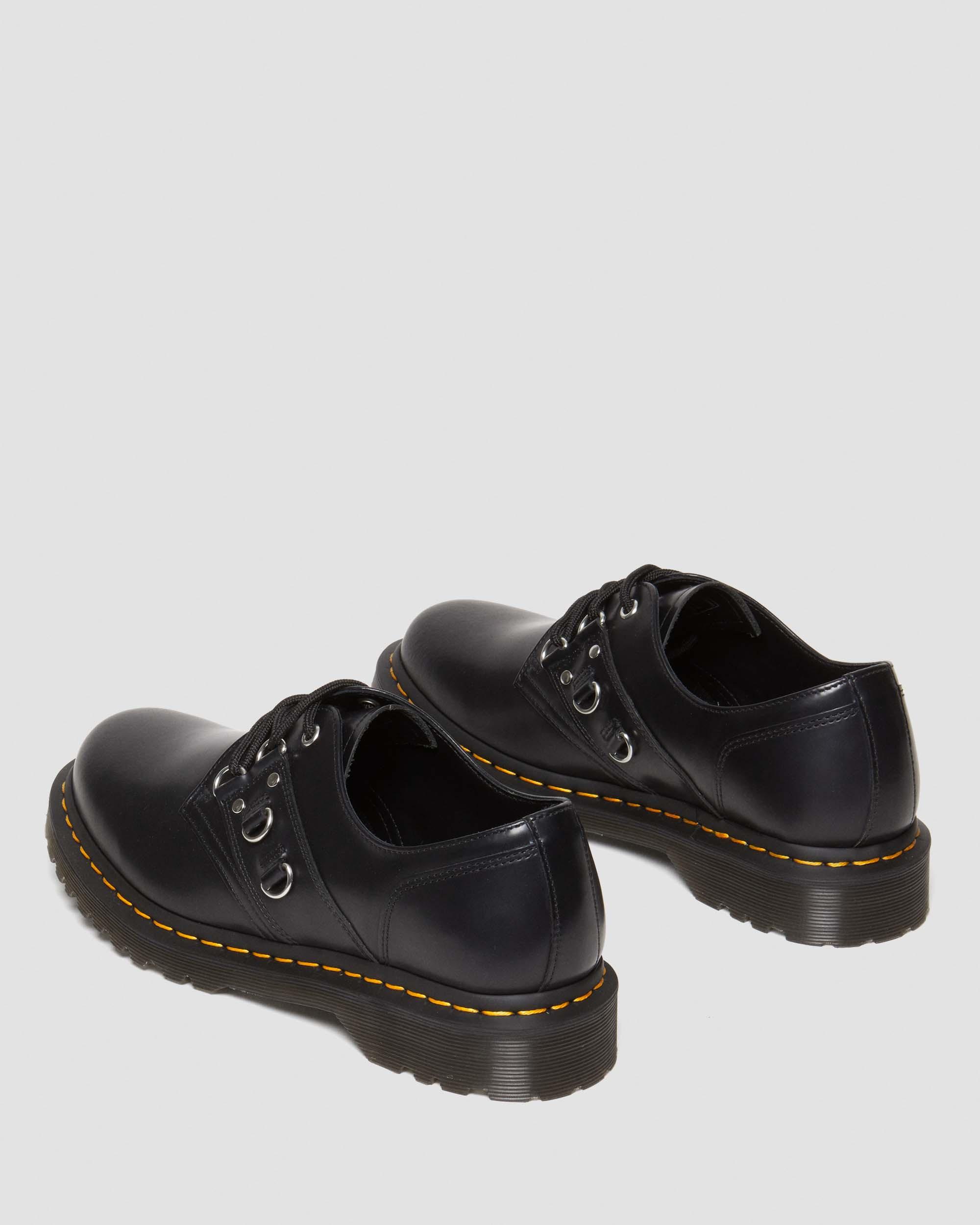 1461 Hardware Polished Smooth Leather Oxford Shoes in Black | Dr. Martens