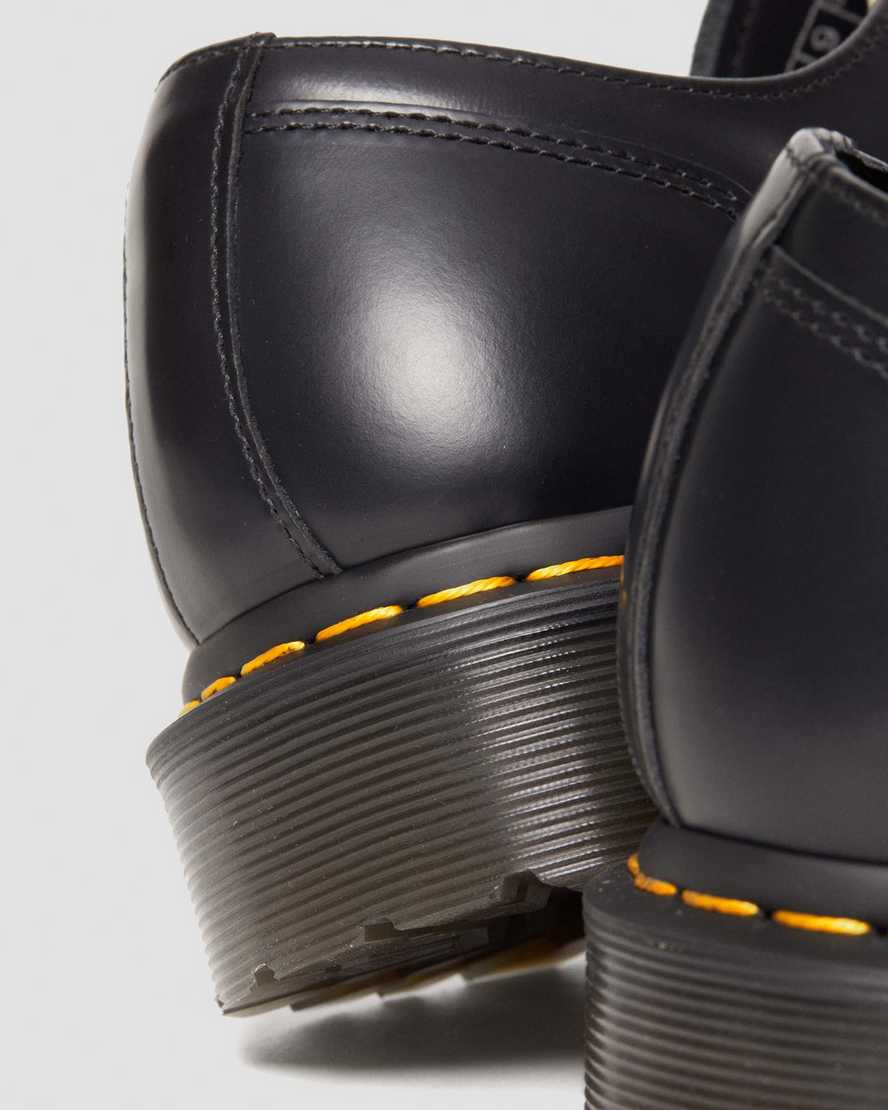 Shop Dr. Martens' 1461 Hardware Polished Smooth Leather Oxford Shoes In Black