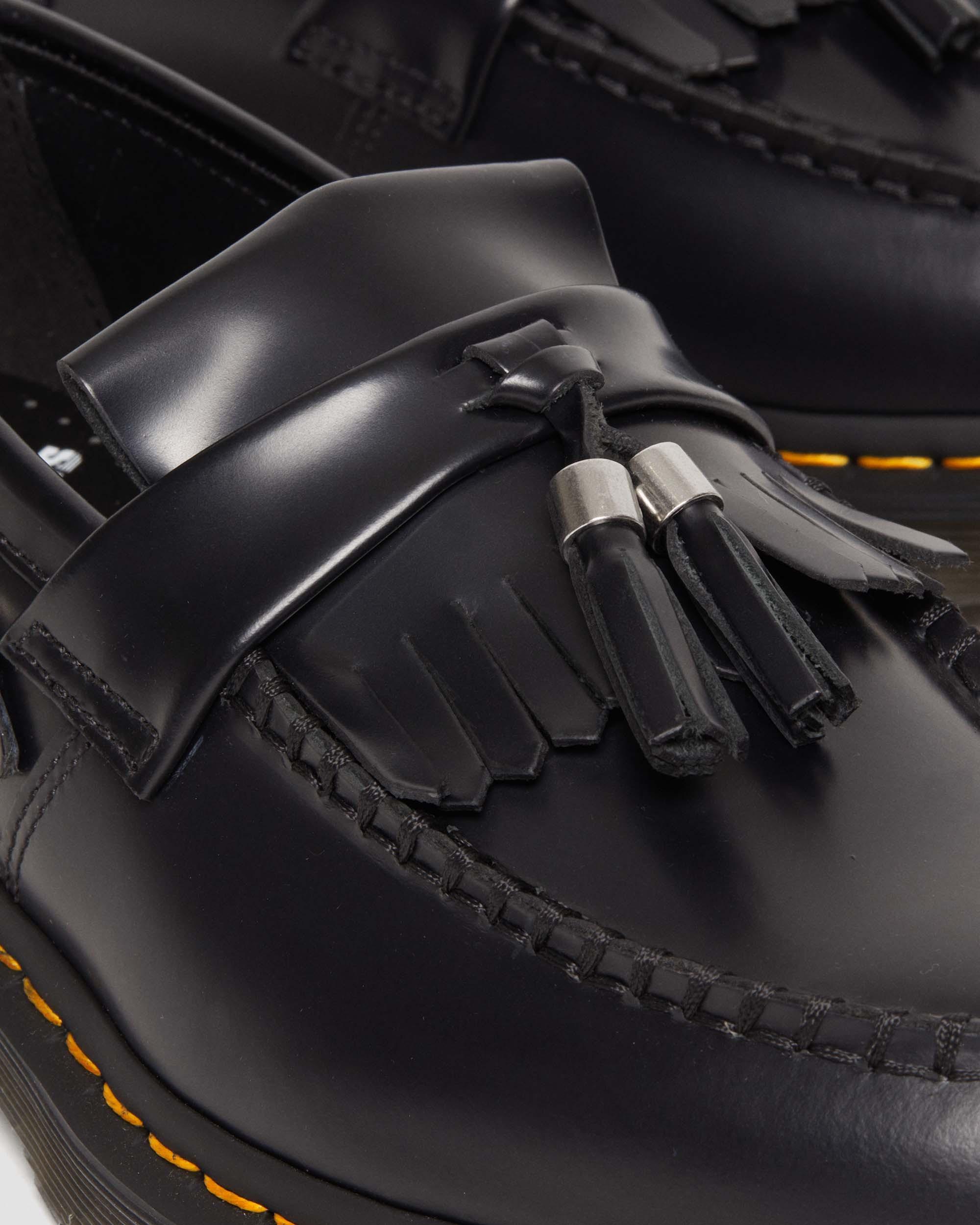 Shop Dr. Martens' Adrian Hardware Polished Smooth Tassel Loafers In Black