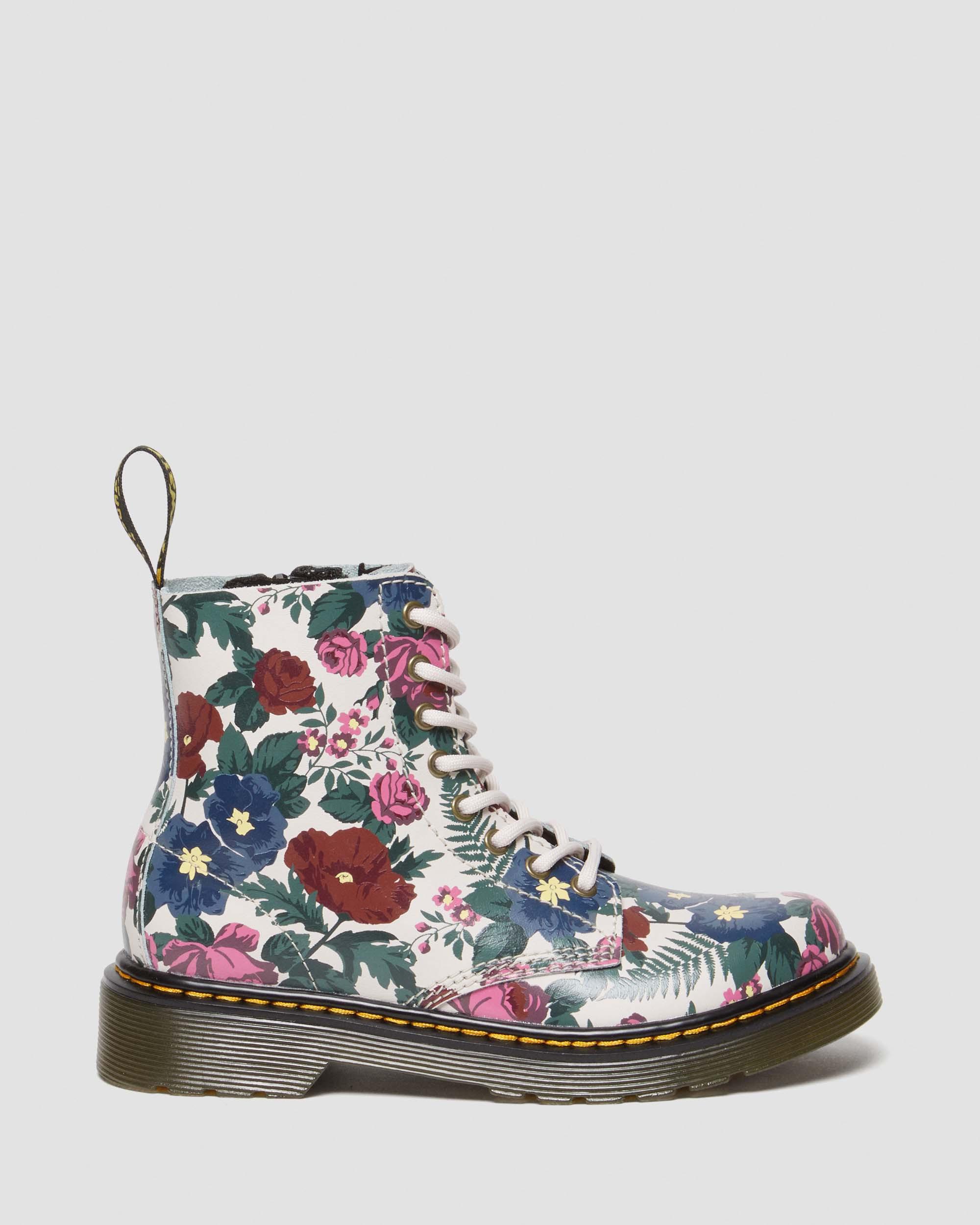 Junior 1460 English Garden Leather Lace Up Boots in Multi
