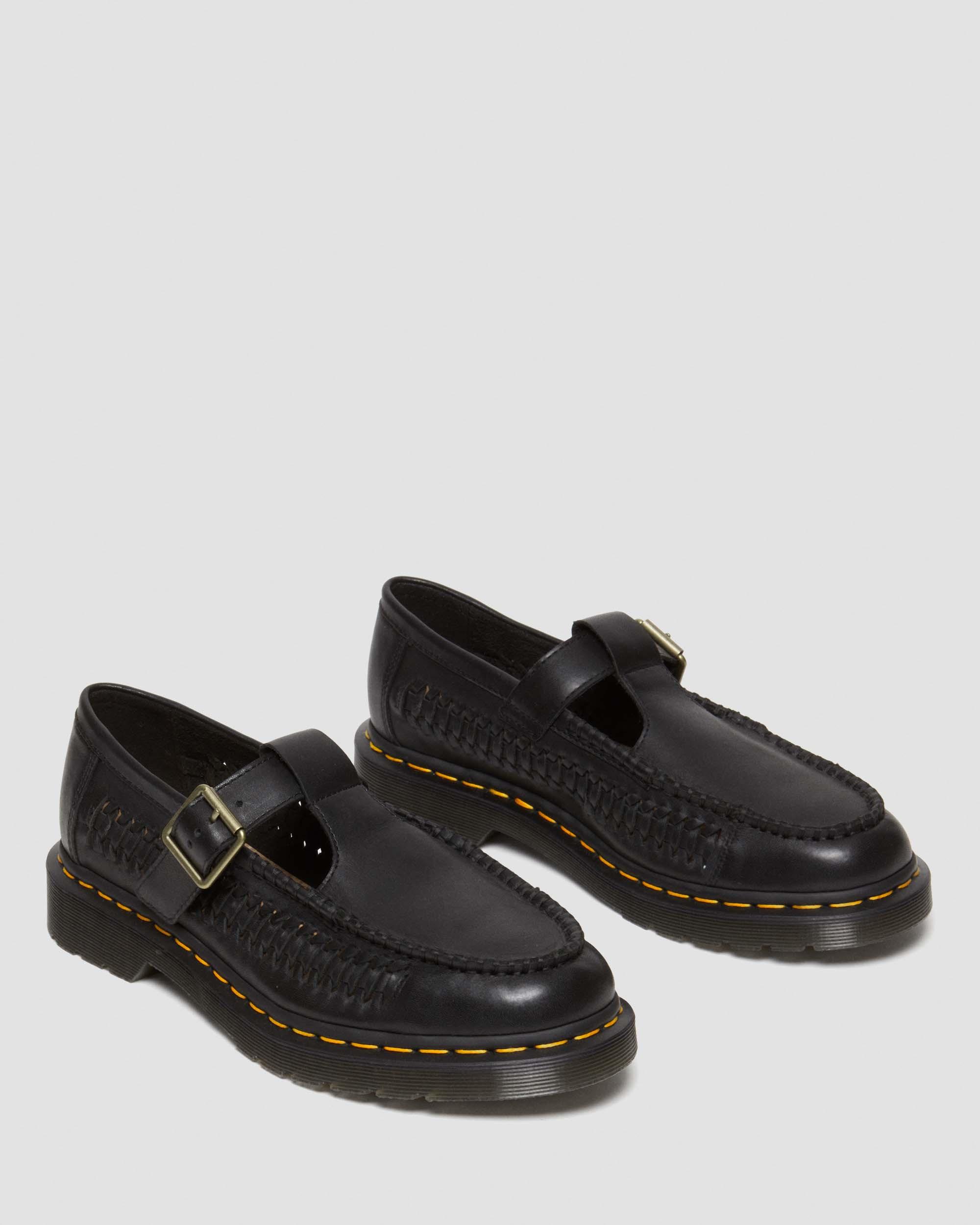 Adrian T-Bar Leather Mary Jane Shoes in BLACK | Dr. Martens™