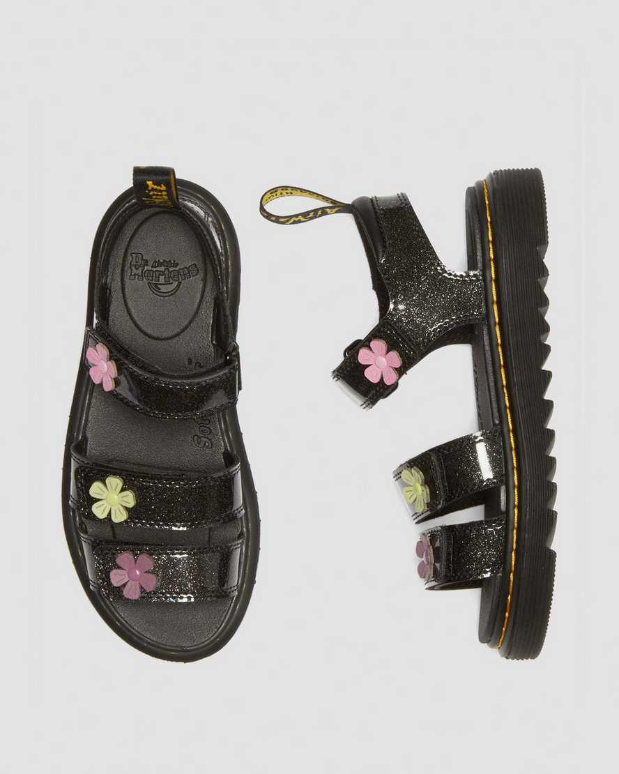 Klaire Coated Glitter-sandaler med velcrorem til ungeKlaire Coated Glitter-sandaler med velcrorem til unge Dr. Martens