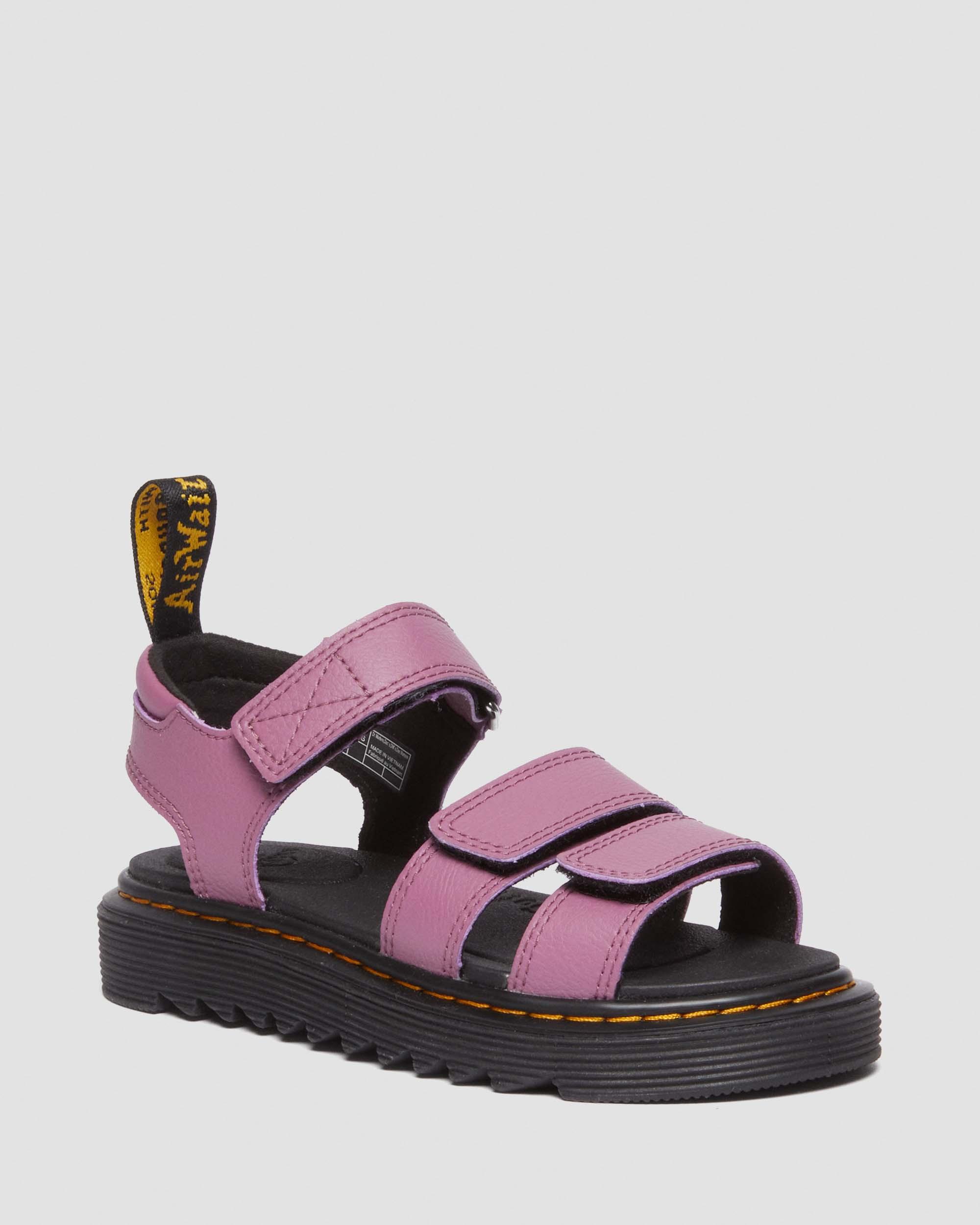 Junior Klaire Athena Leather Strap Velcro Sandals