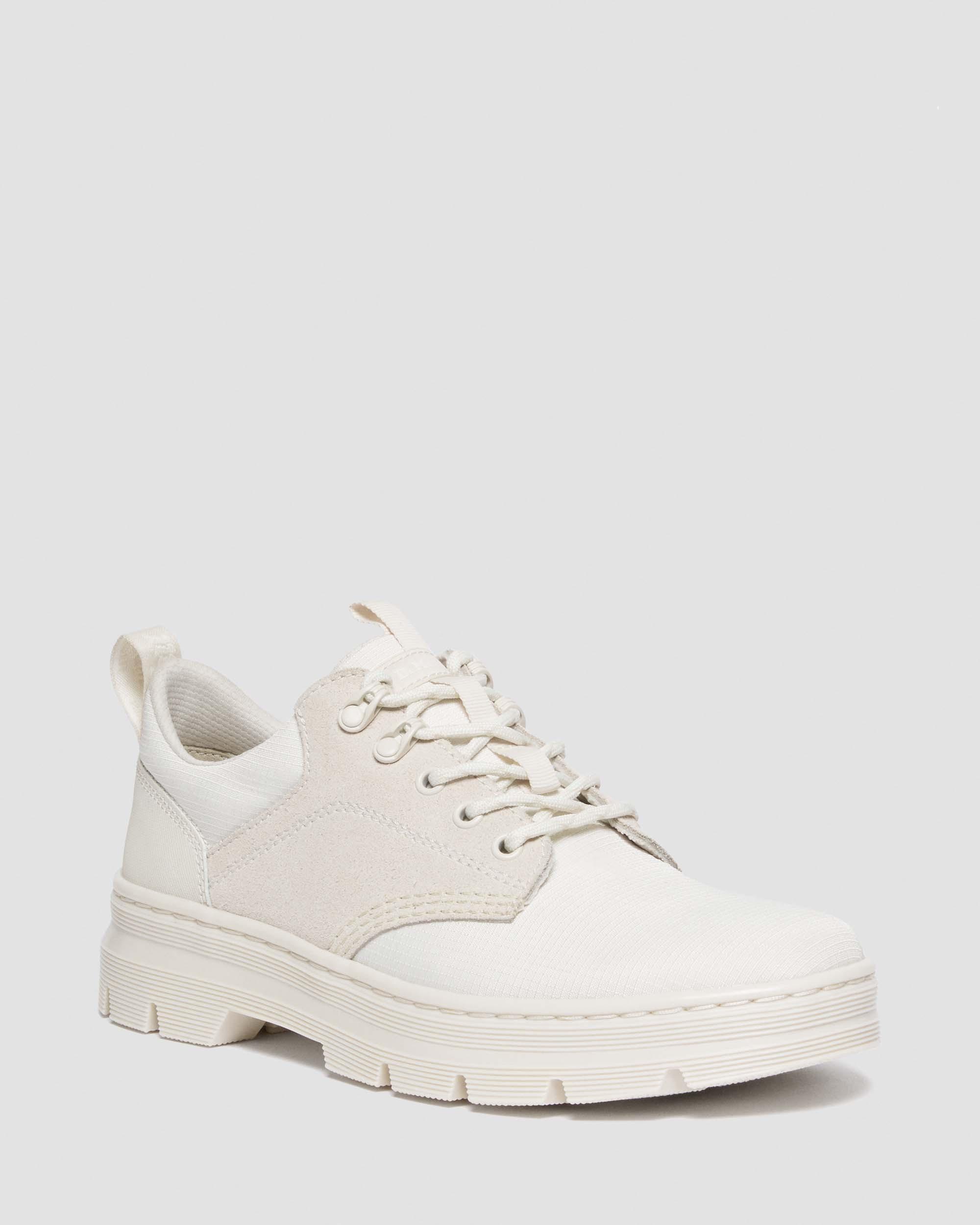 Reeder Suede & Poly Utility Shoes in Off White+Natural