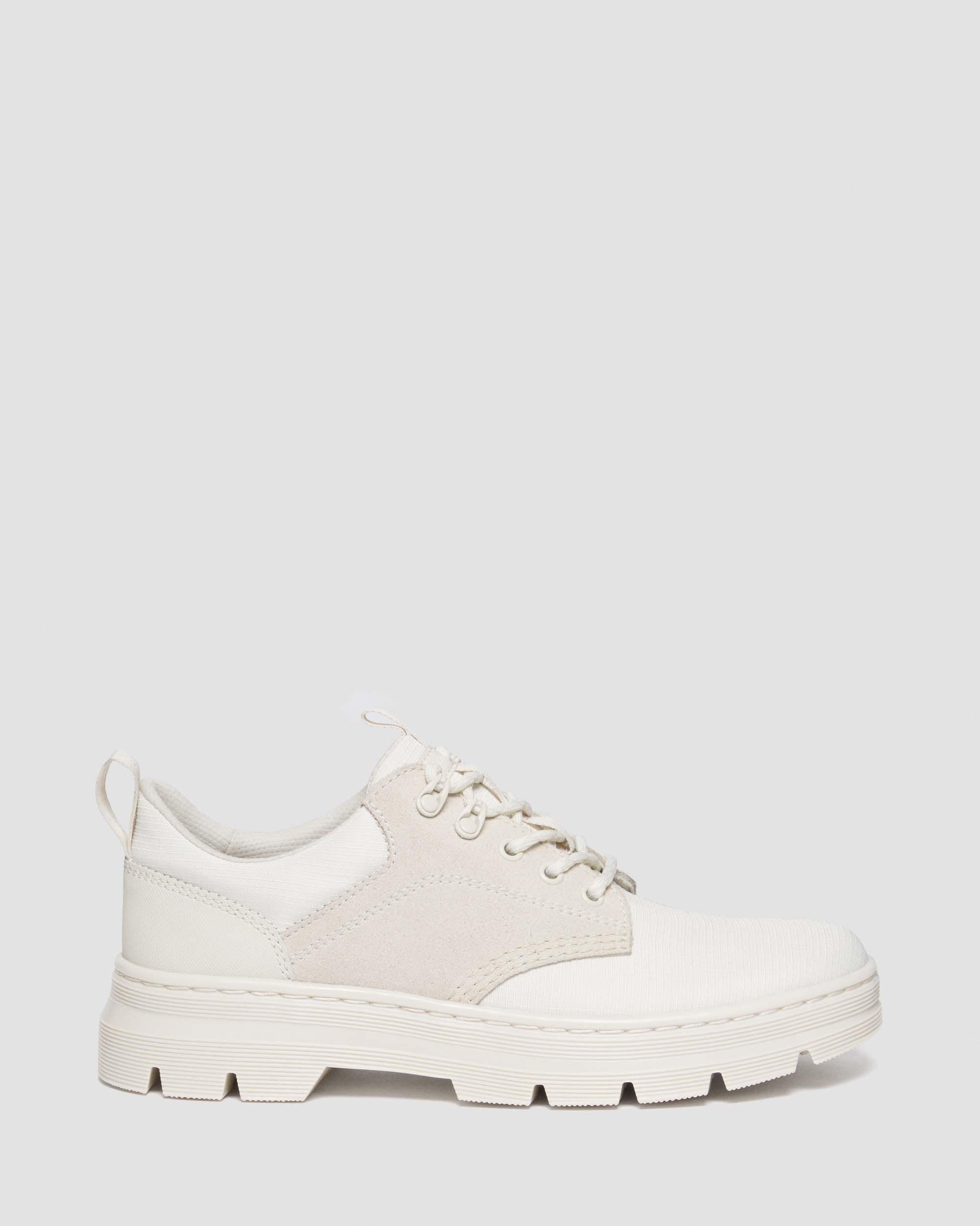 Reeder Suede & Poly Utility Shoes in Off White+Natural