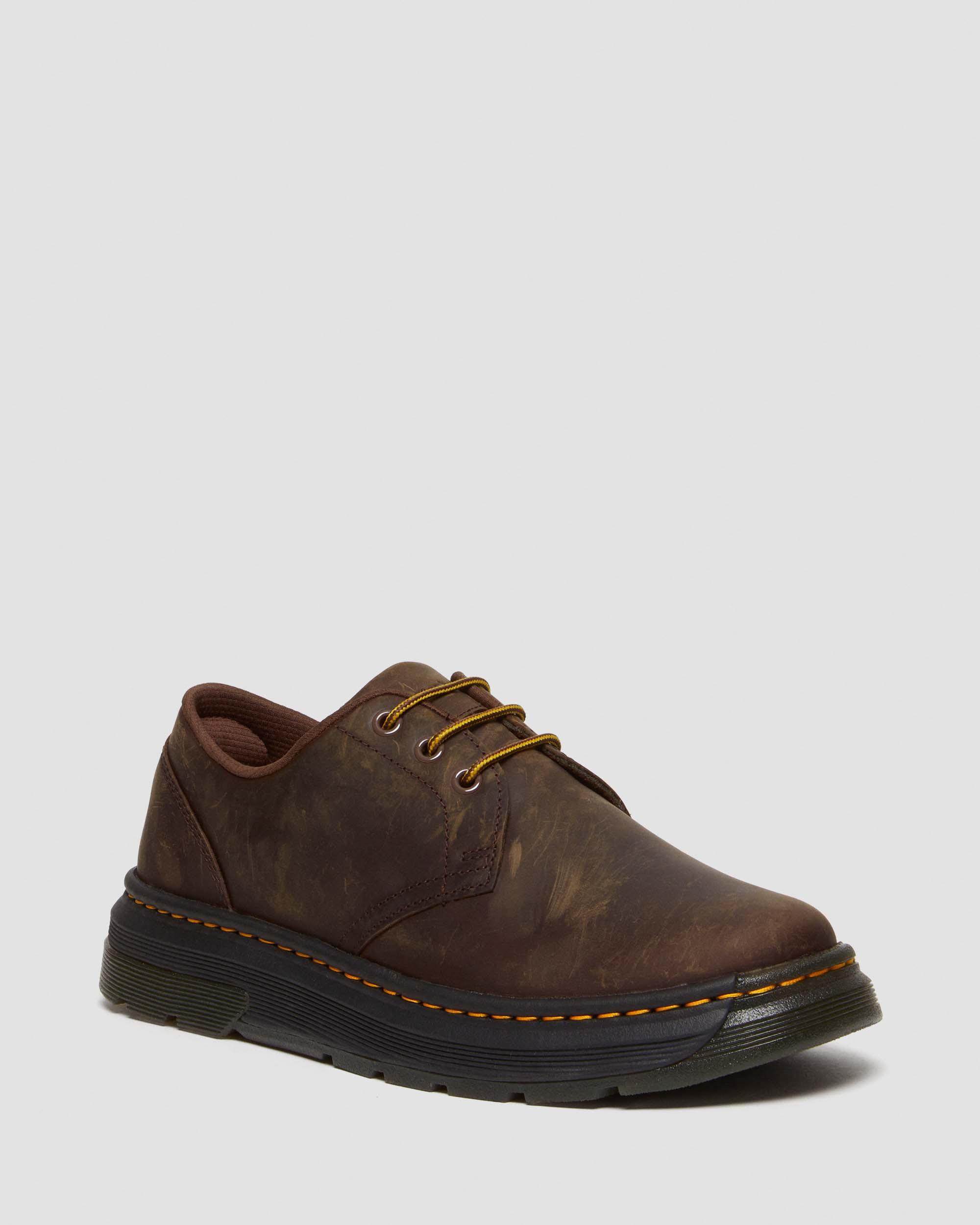Crewson Lo Crazy Horse Leather Shoes in Dark Brown