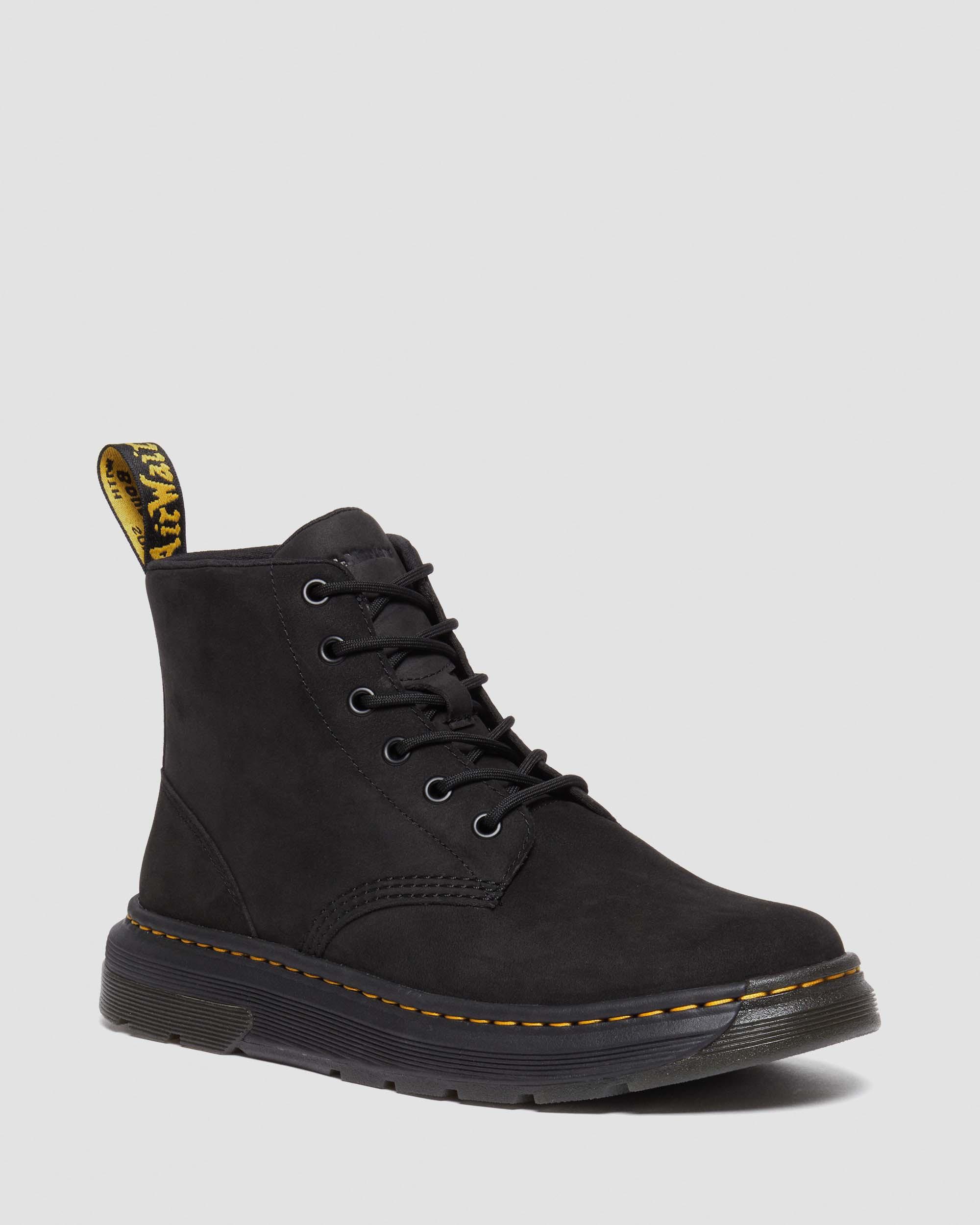 Dr. Martens' Crewson Buffbuck Leather Casual Chukka Boots In Black